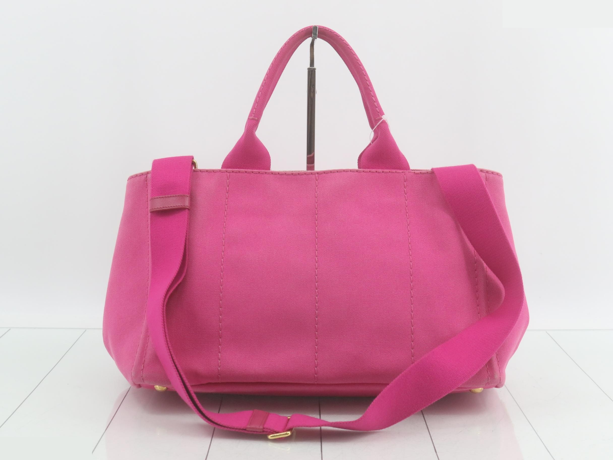 Canapa Tote Bag, Canvas, Pink — view 2