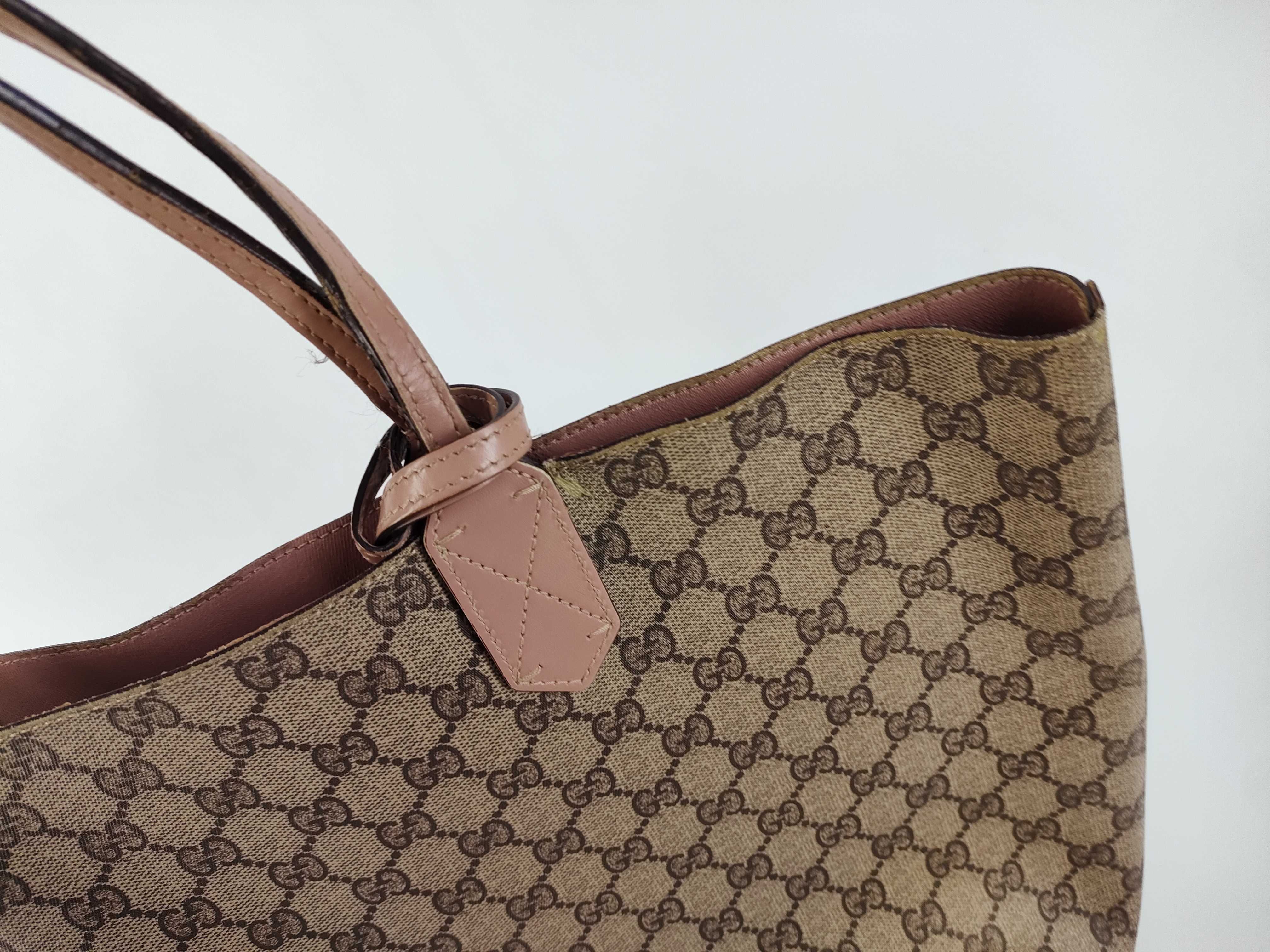 GG Supreme PVC x Leather Tote Bag, Pink, 368568 Tote Bag — view 8