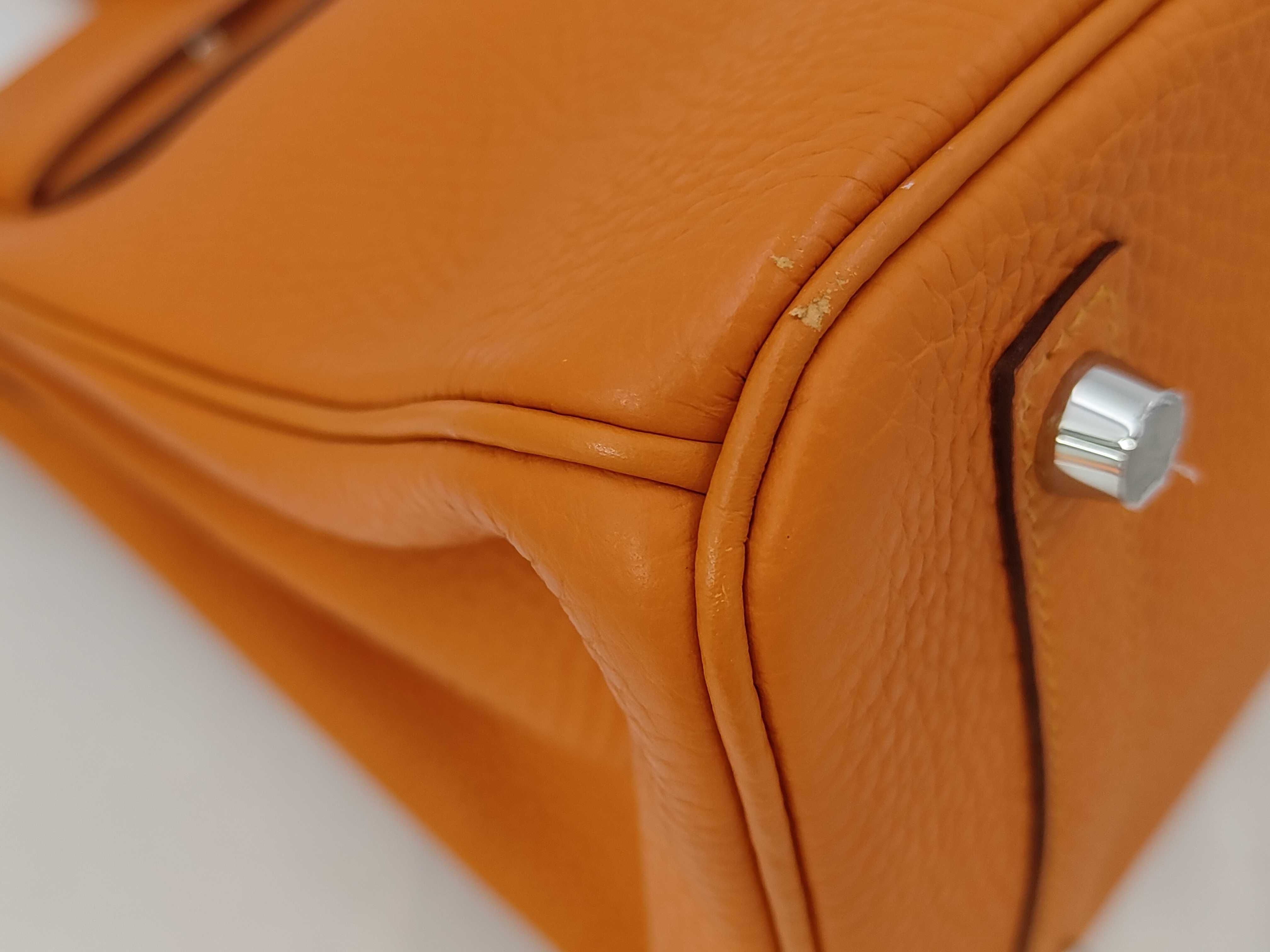 Birkin 30 Apricot Taurillon Clemence Leather Silver Hardware C Stamp Handbag — view 3