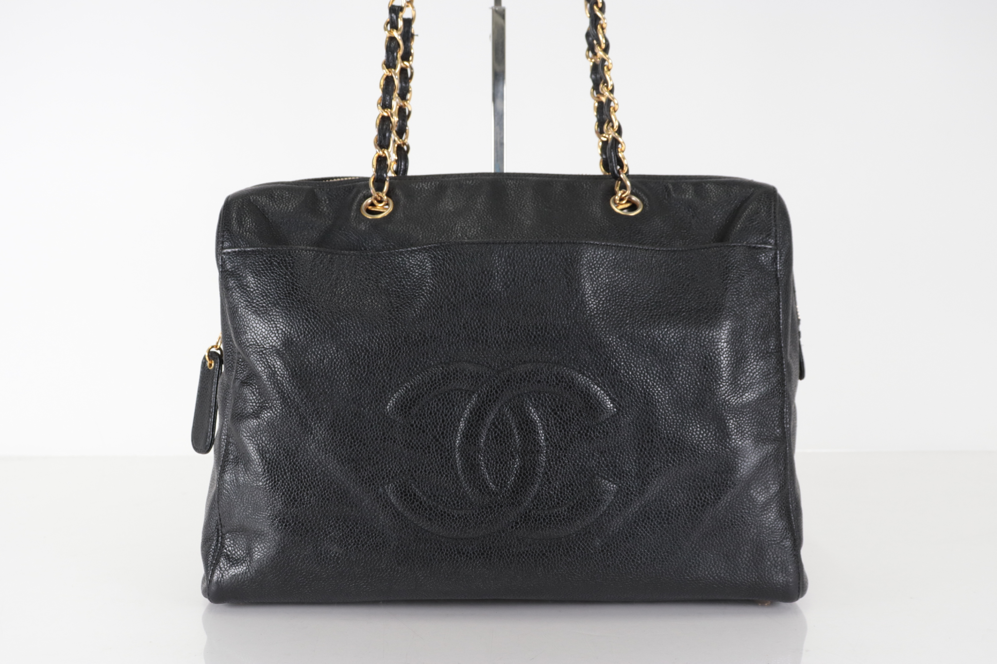 Large Coco Caviar Chain Tote, Series 4 Shoulder Bag — view 2