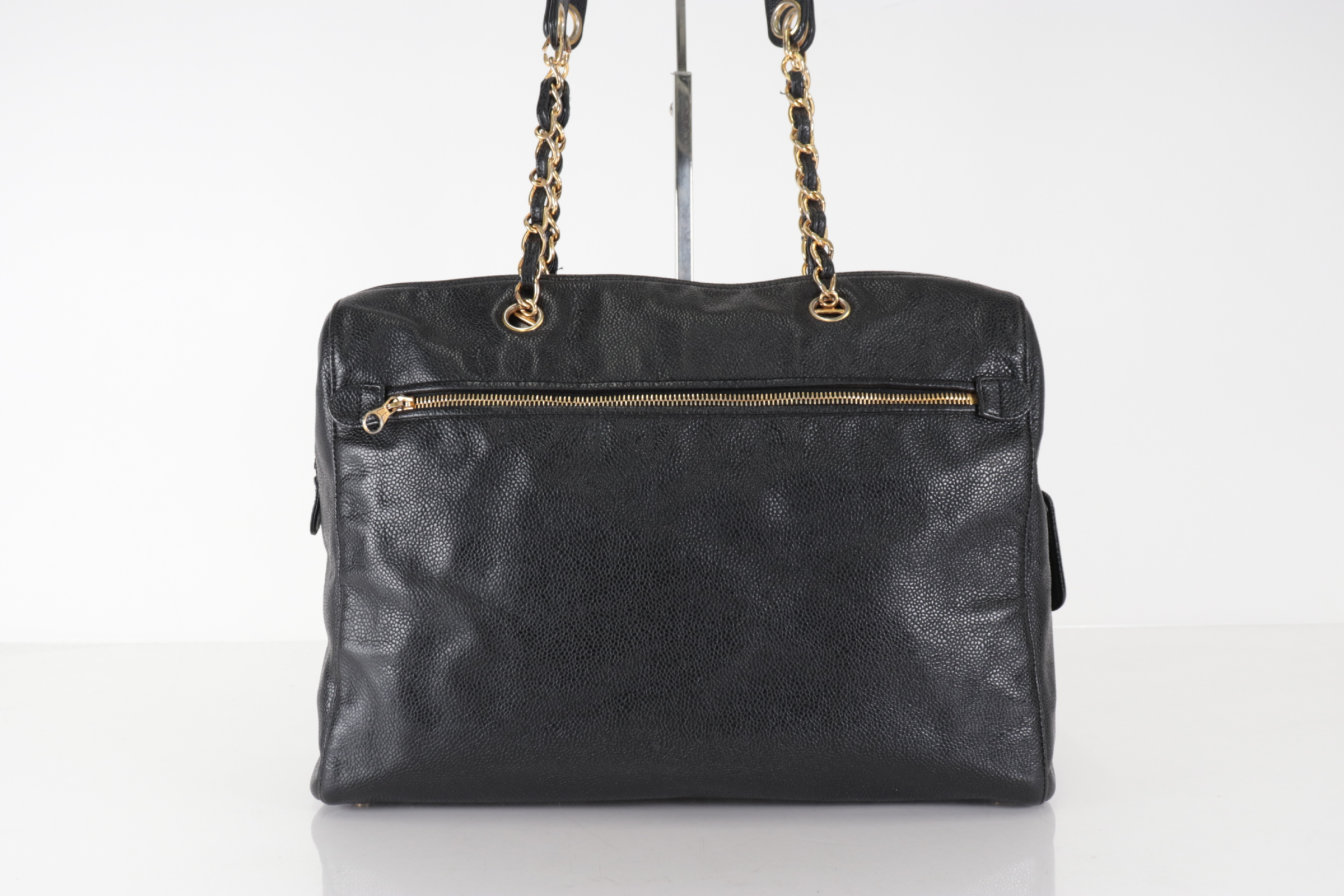 Large Coco Caviar Chain Tote, Series 4 Shoulder Bag — view 3