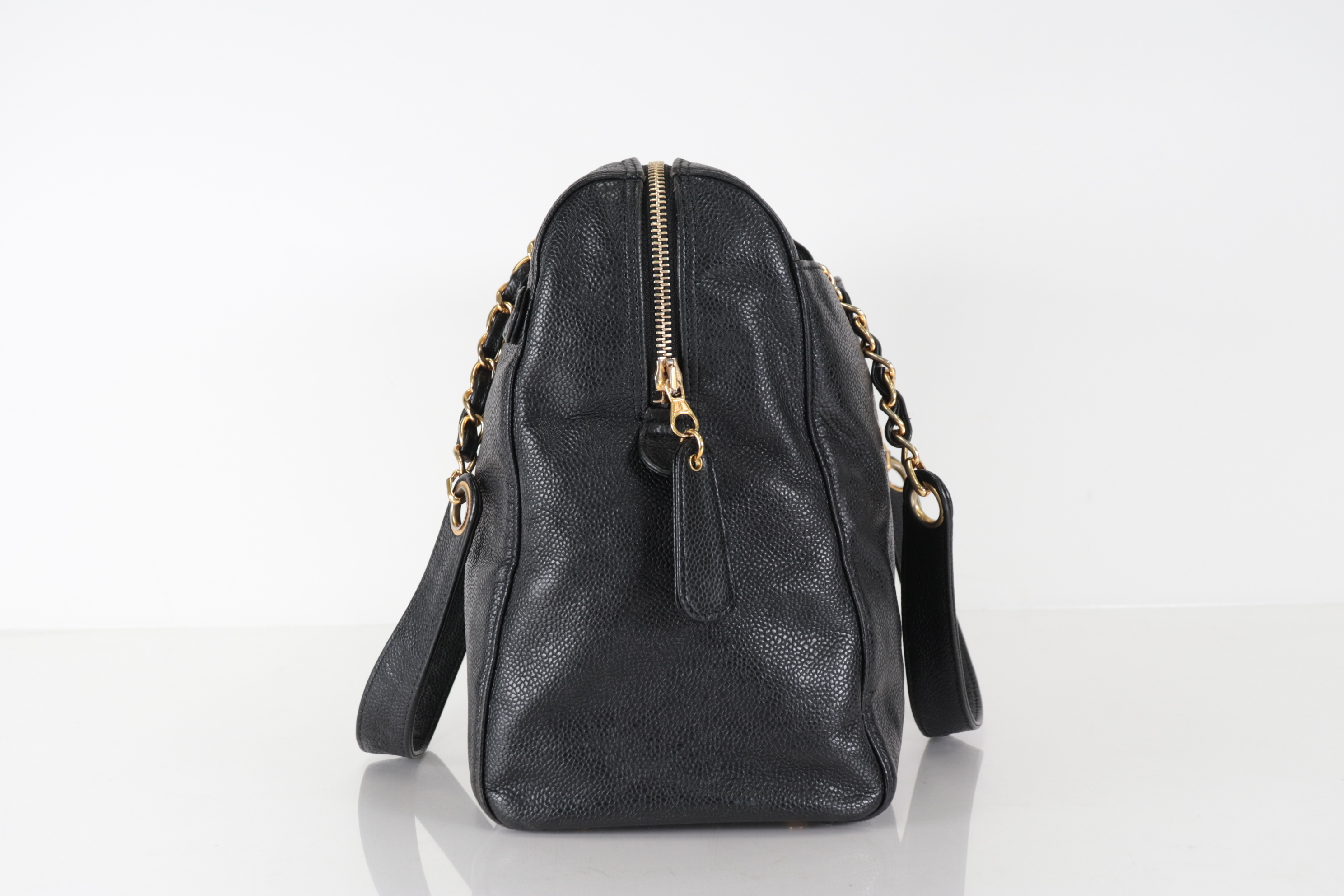 Large Coco Caviar Chain Tote, Series 4 Shoulder Bag — view 4