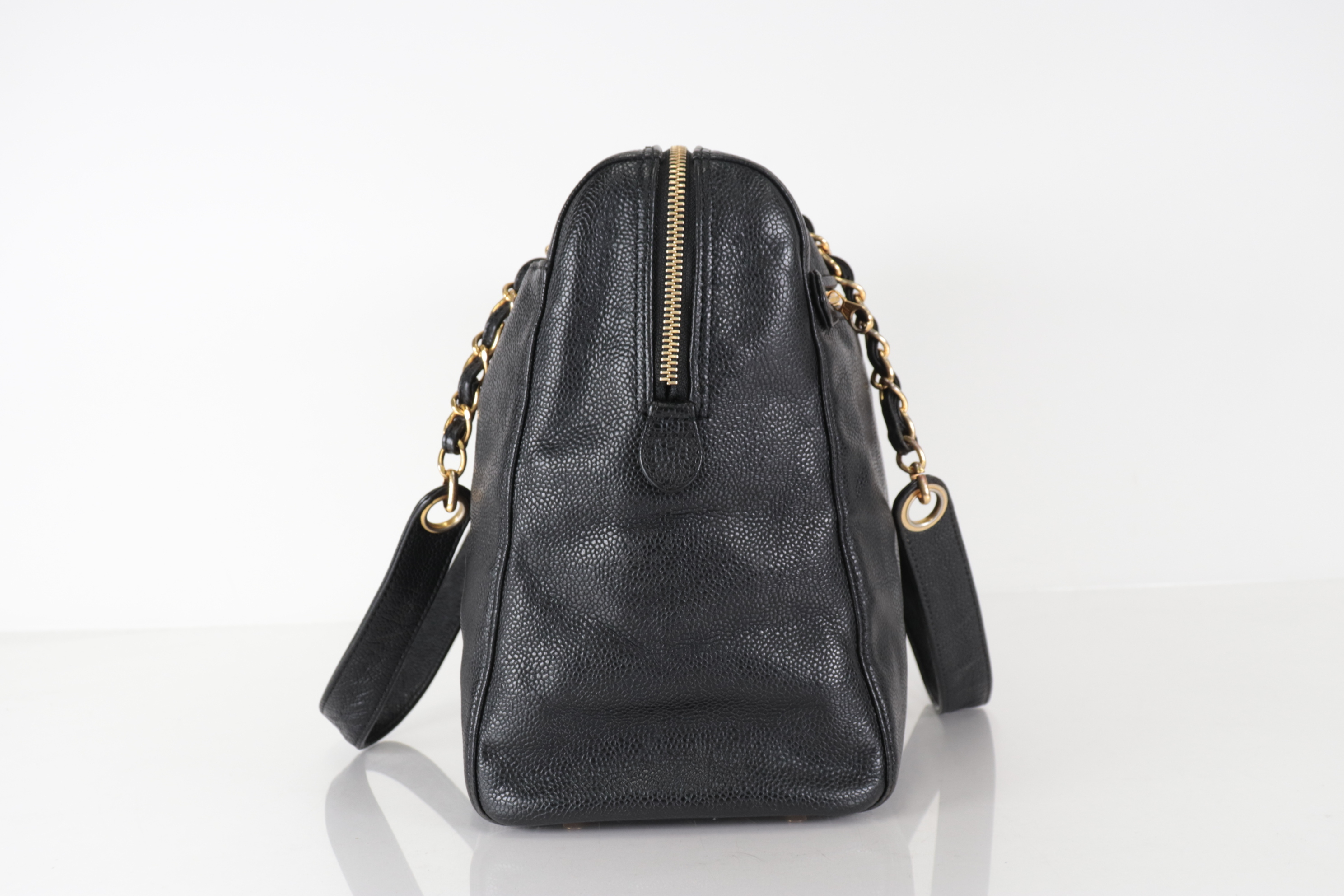 Large Coco Caviar Chain Tote, Series 4 Shoulder Bag — view 5