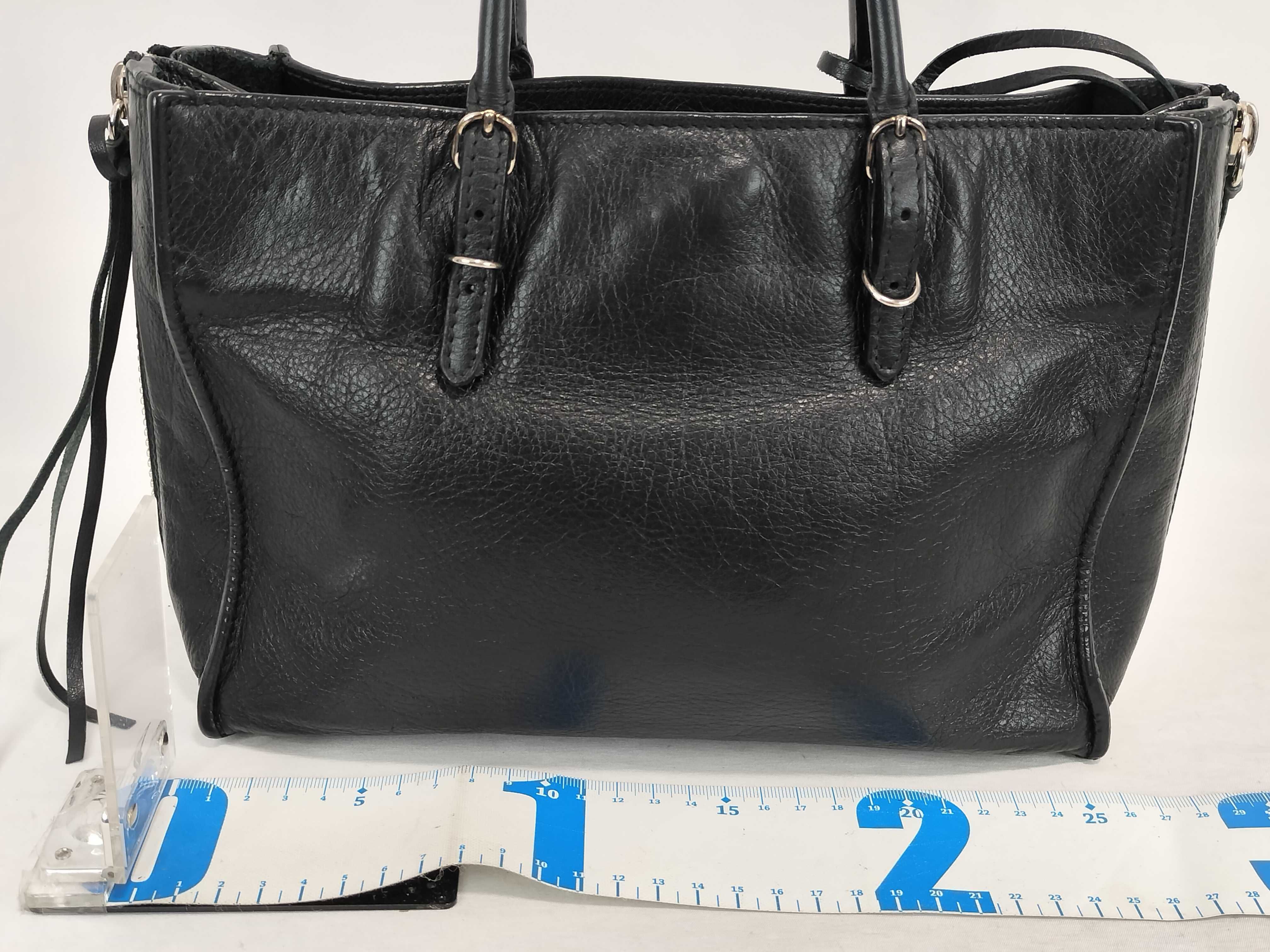 Paper Mini Leather Handbag Shoulder Bag Black Serial Mirror Handbag — view 2