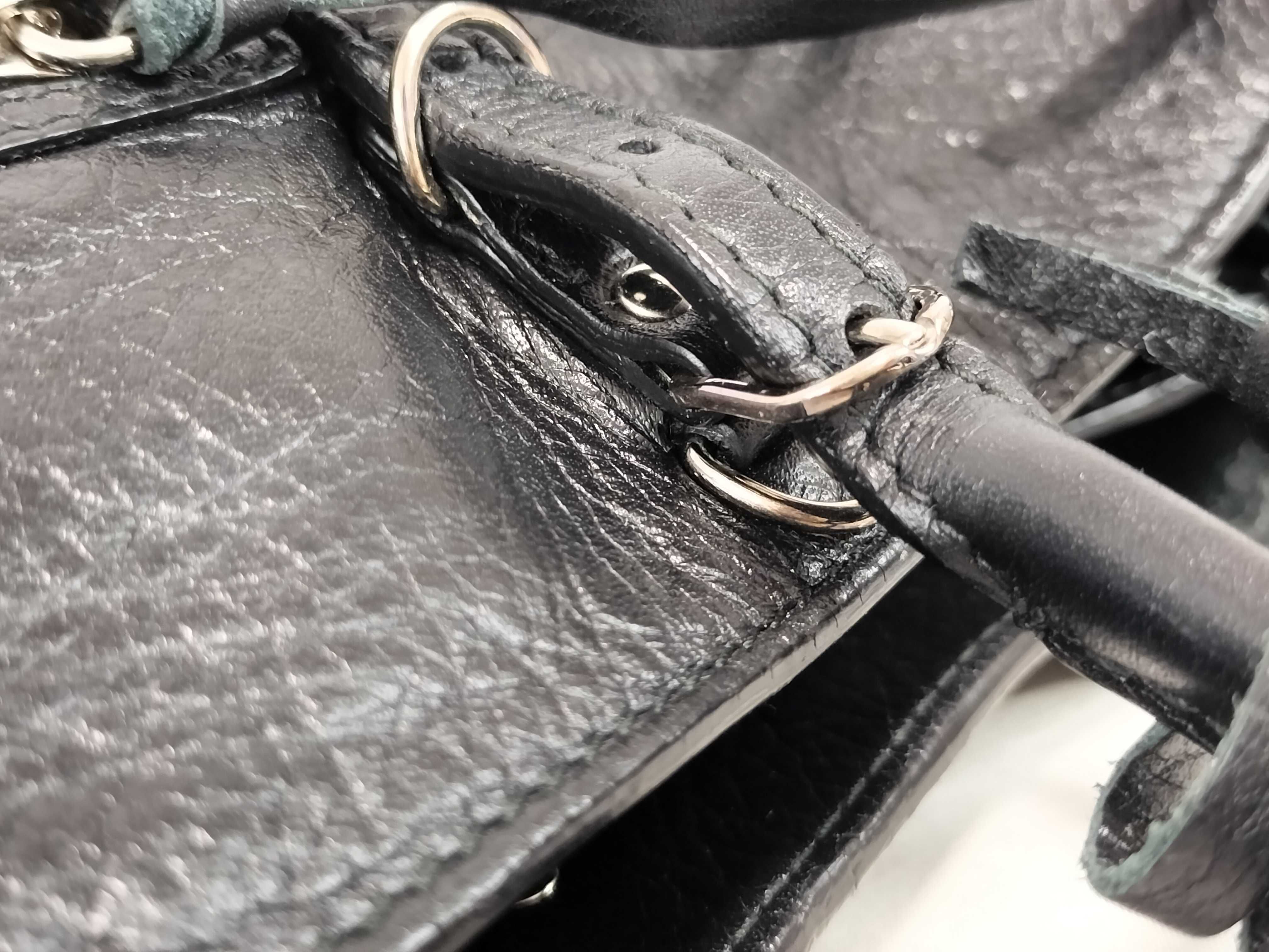 Paper Mini Leather Handbag Shoulder Bag Black Serial Mirror Handbag — view 5