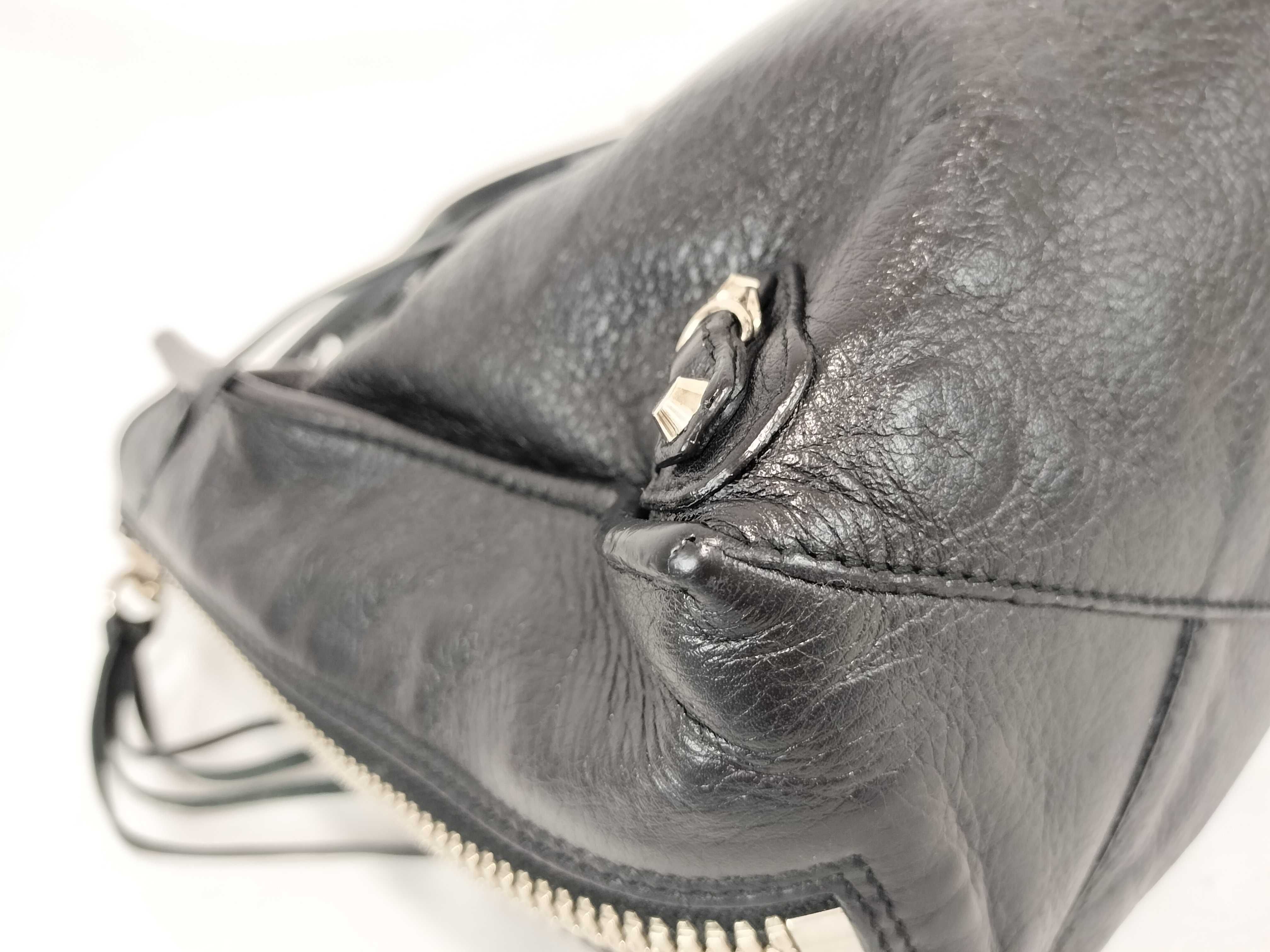 Paper Mini Leather Handbag Shoulder Bag Black Serial Mirror Handbag — view 6