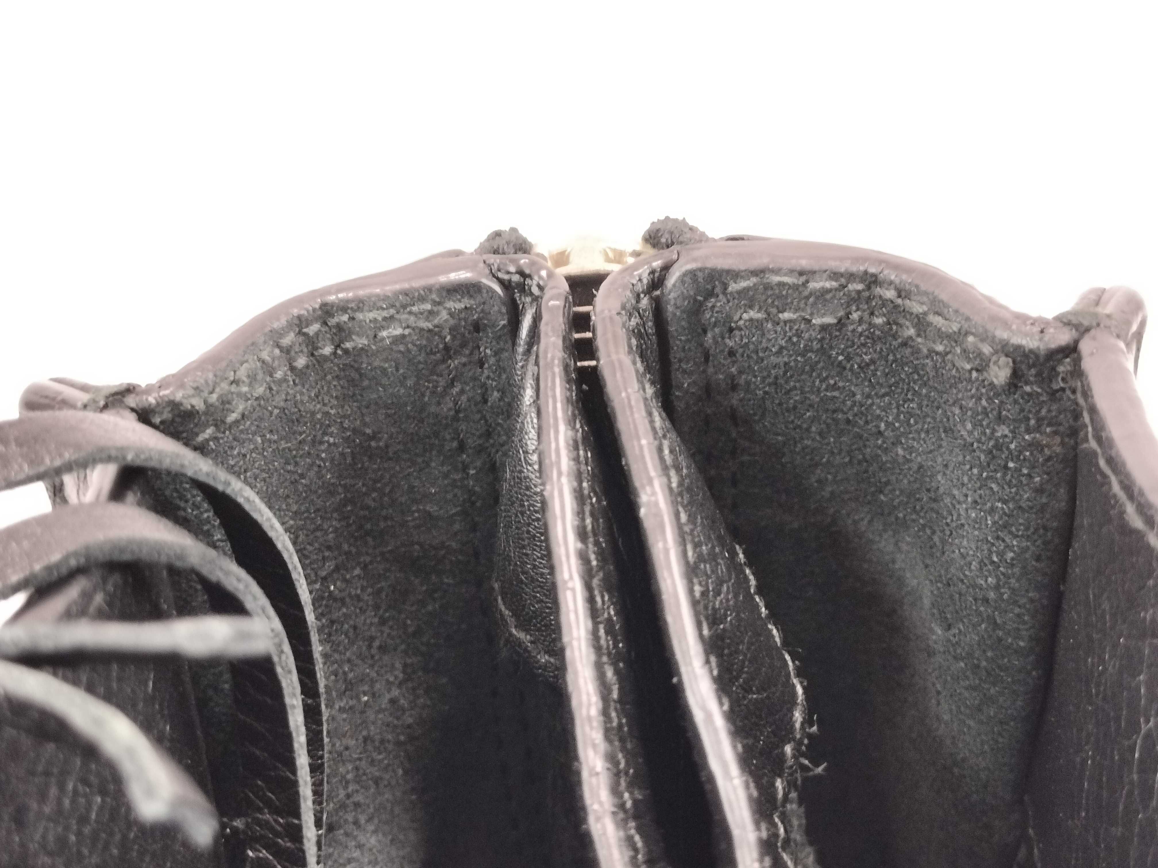 Paper Mini Leather Handbag Shoulder Bag Black Serial Mirror Handbag — view 8