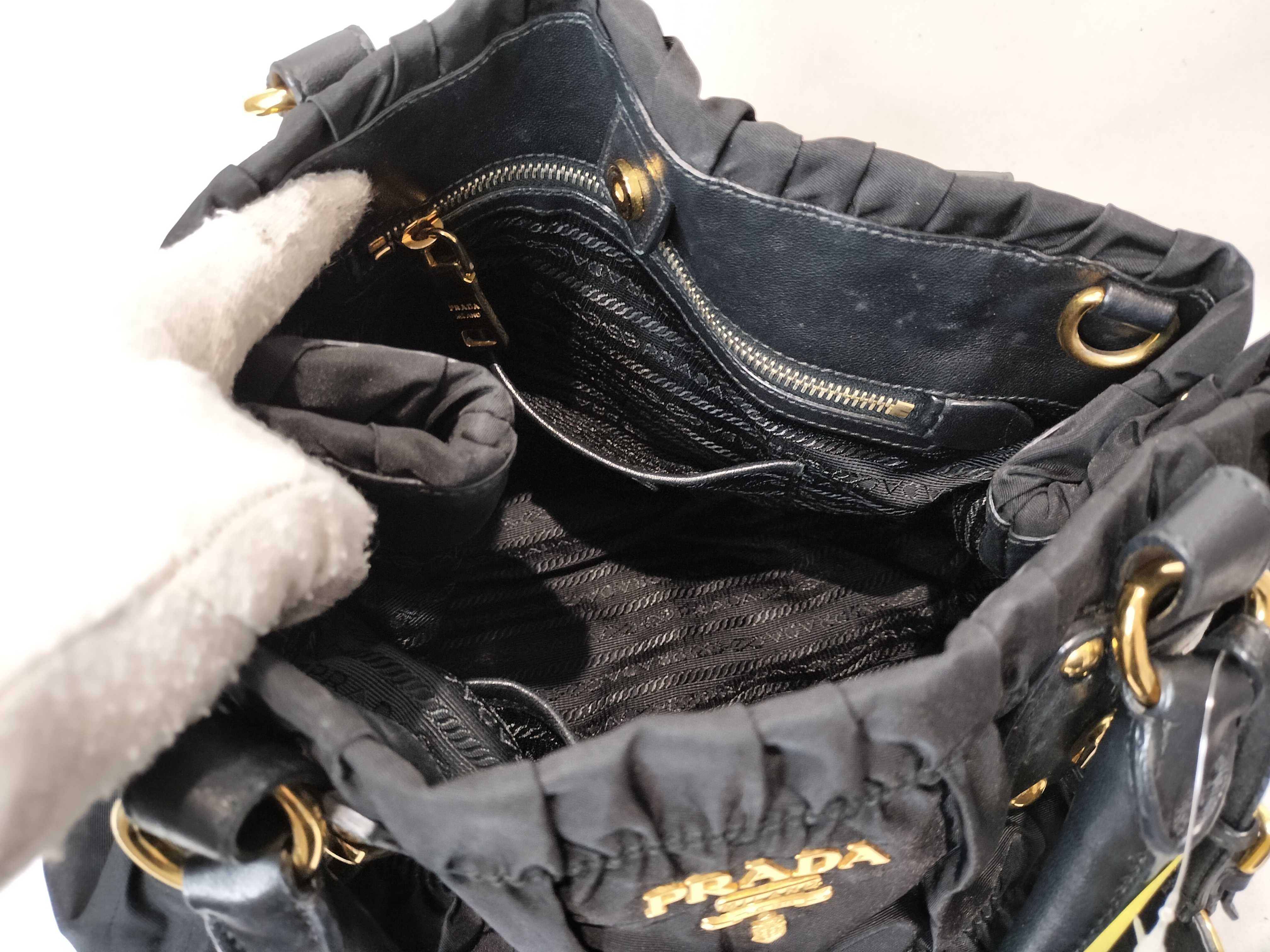 Nylon Gathered Handbag BN1792 — view 9
