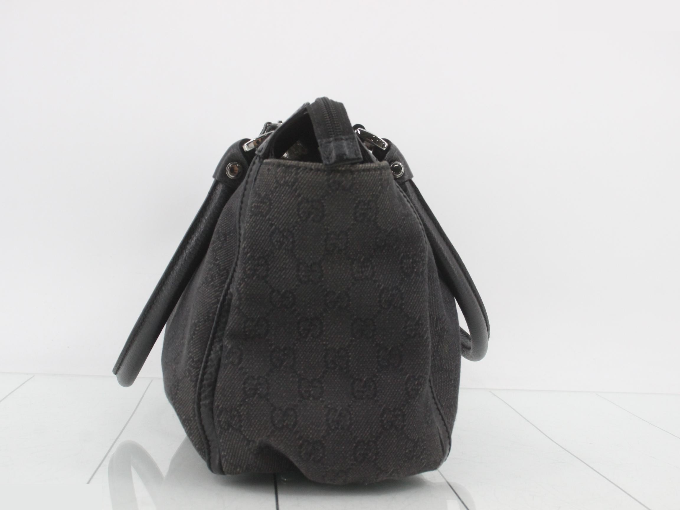 GG Canvas Denim Handbag 327787 — view 3