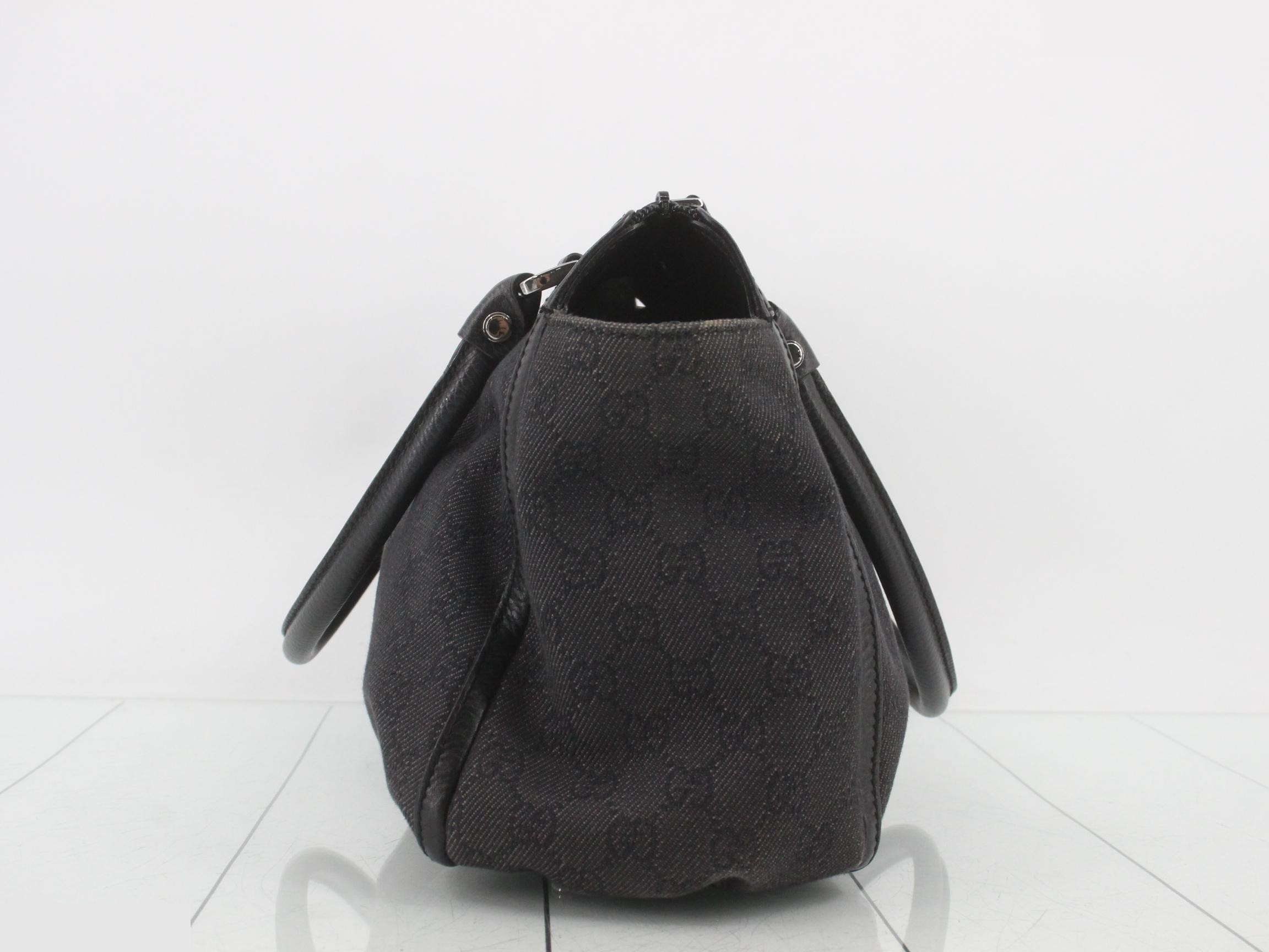 GG Canvas Denim Handbag 327787 — view 4