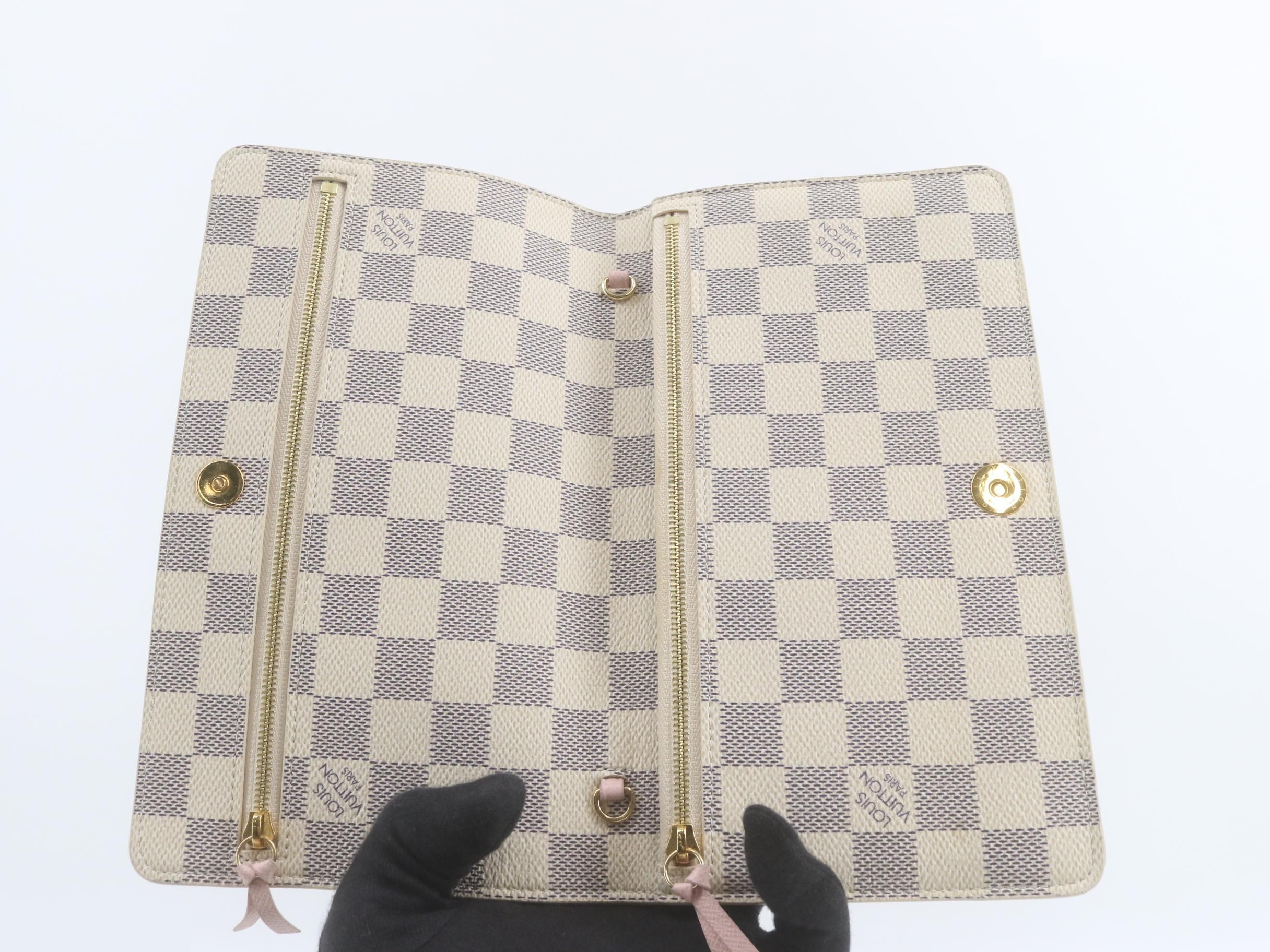 Damier Azur Pochette Weekend Summer Trunk Chain Wallet — view 4