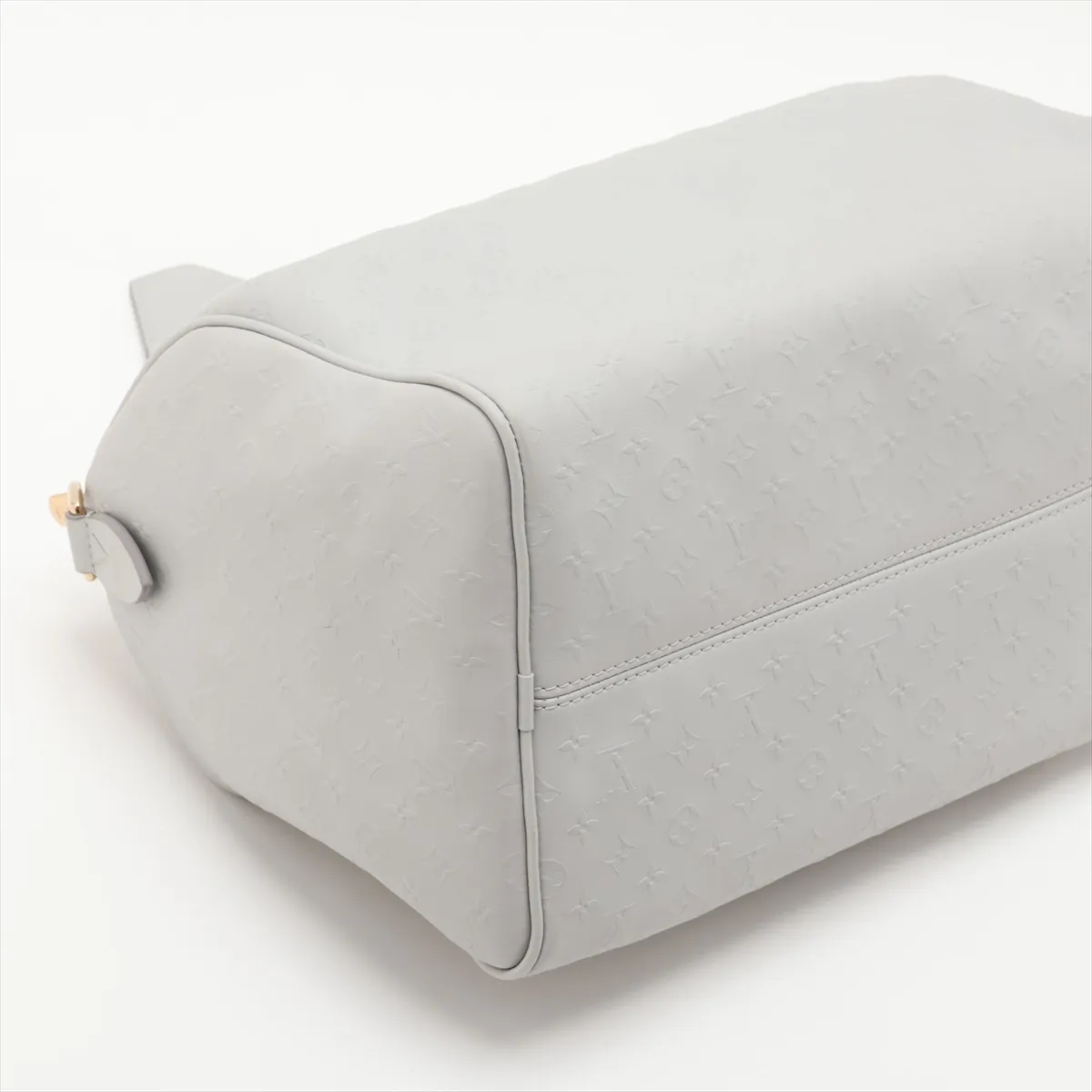 Monogram Calf Leather Speedy Soft 30 M25670 Grey with initials, RFID responsive. — view 4