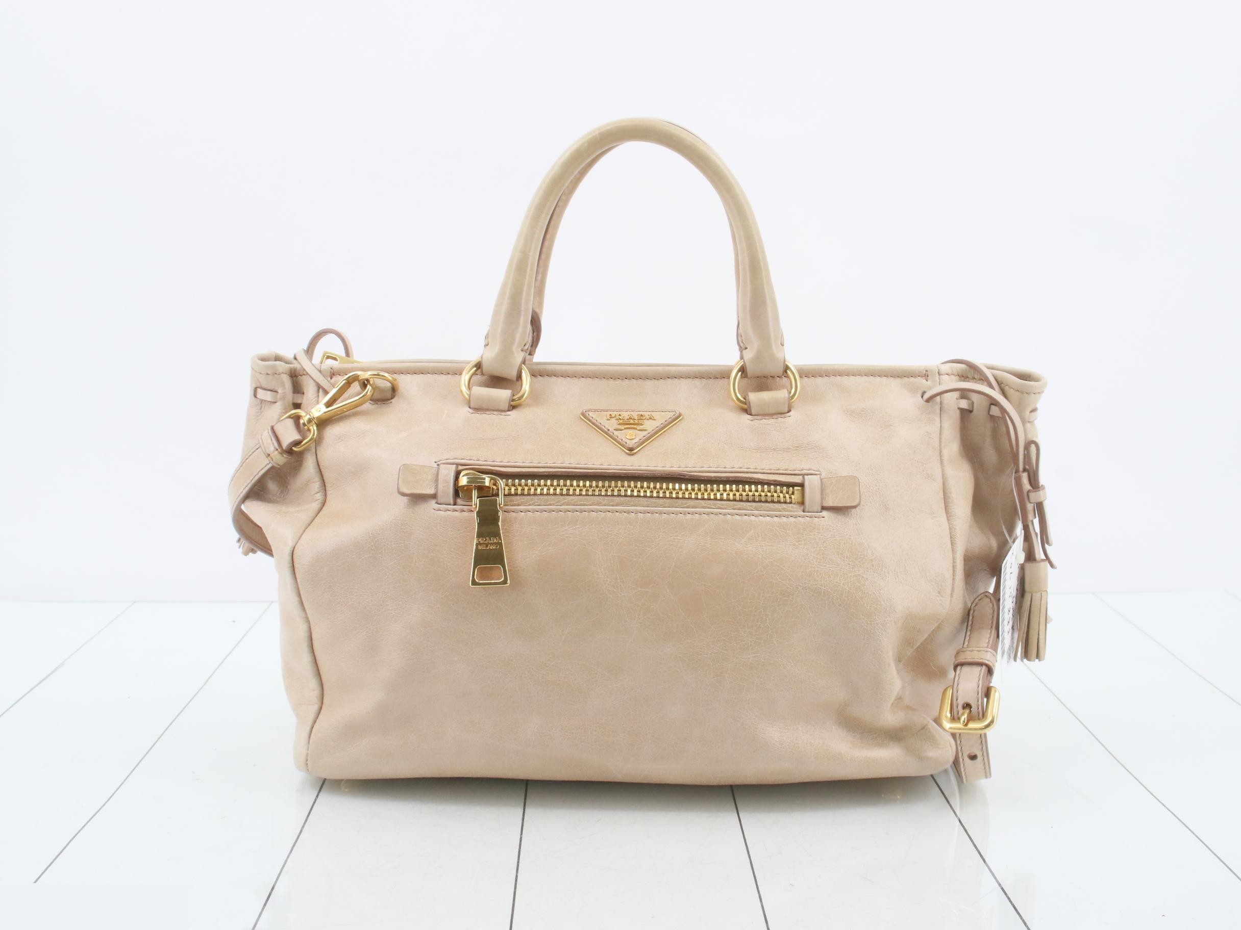 Shoulder bag, 2-way, pink beige