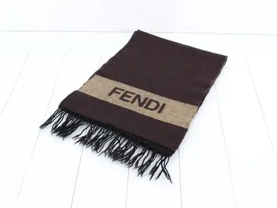 Logo Scarf, Brown