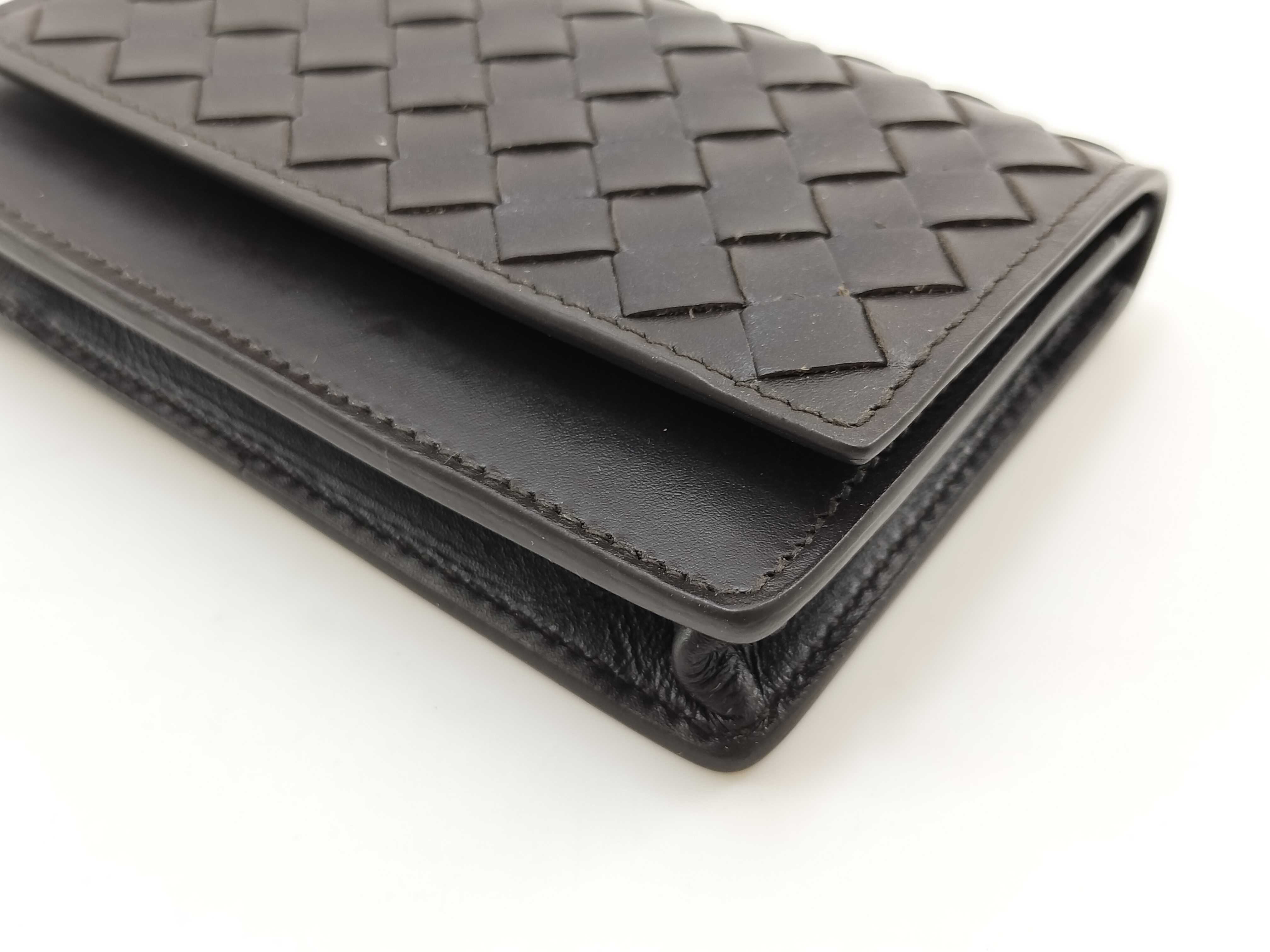Intrecciato Bottega Card Case, Brown, Card Case — view 4