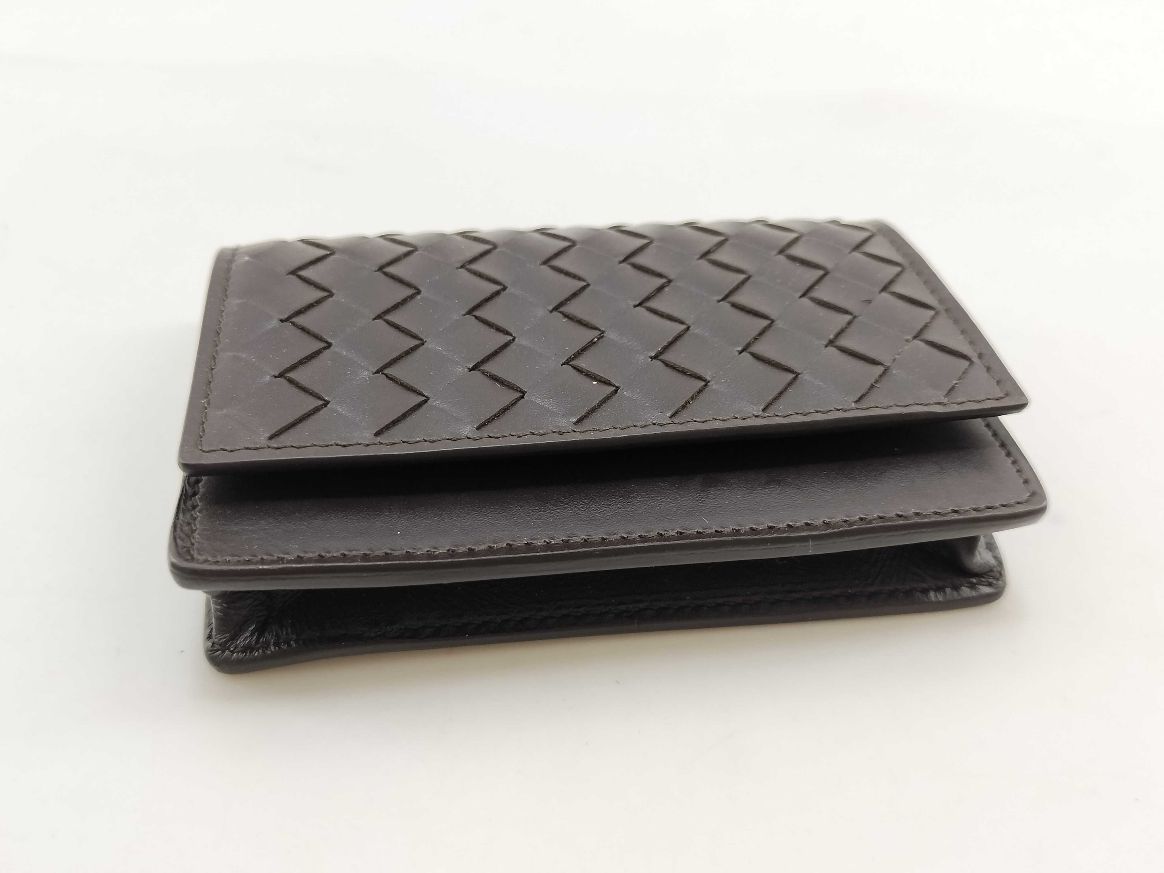 Intrecciato Bottega Card Case, Brown, Card Case — view 5