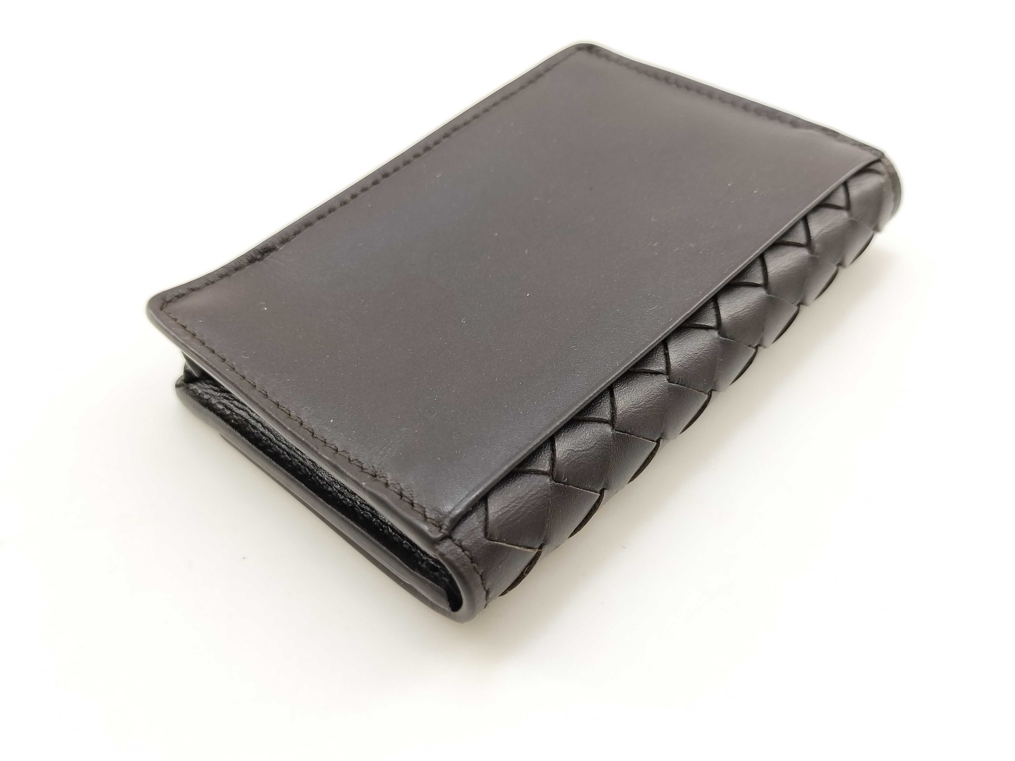 Intrecciato Bottega Card Case, Brown, Card Case — view 7
