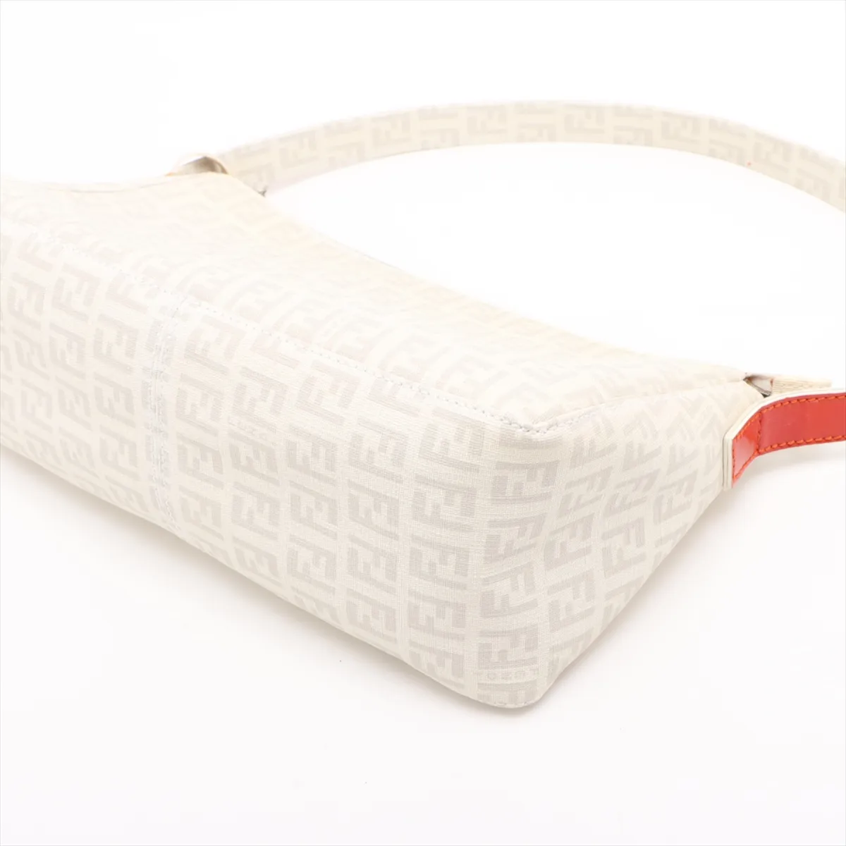 Zucchino PVC x Leather Shoulder Bag White 8BR573 — view 3