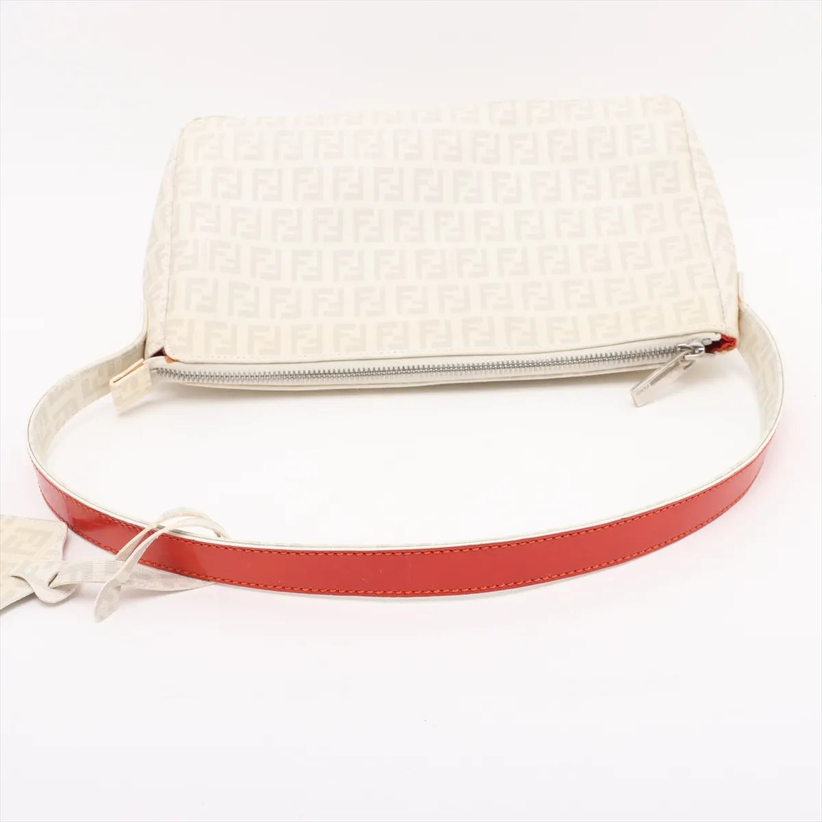 Zucchino PVC x Leather Shoulder Bag White 8BR573 — view 5