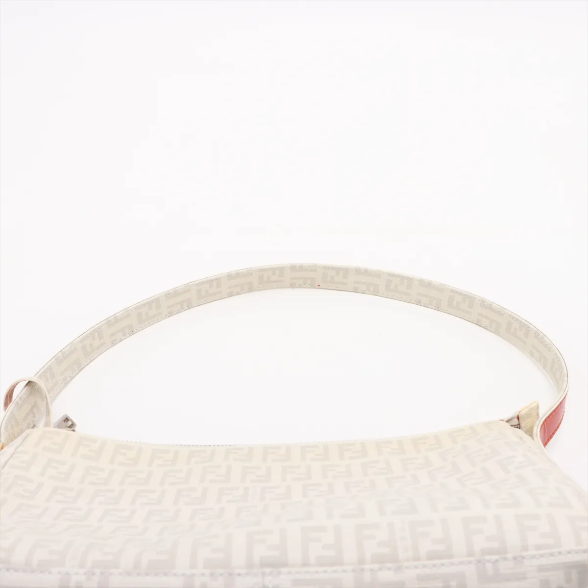 Zucchino PVC x Leather Shoulder Bag White 8BR573 — view 6