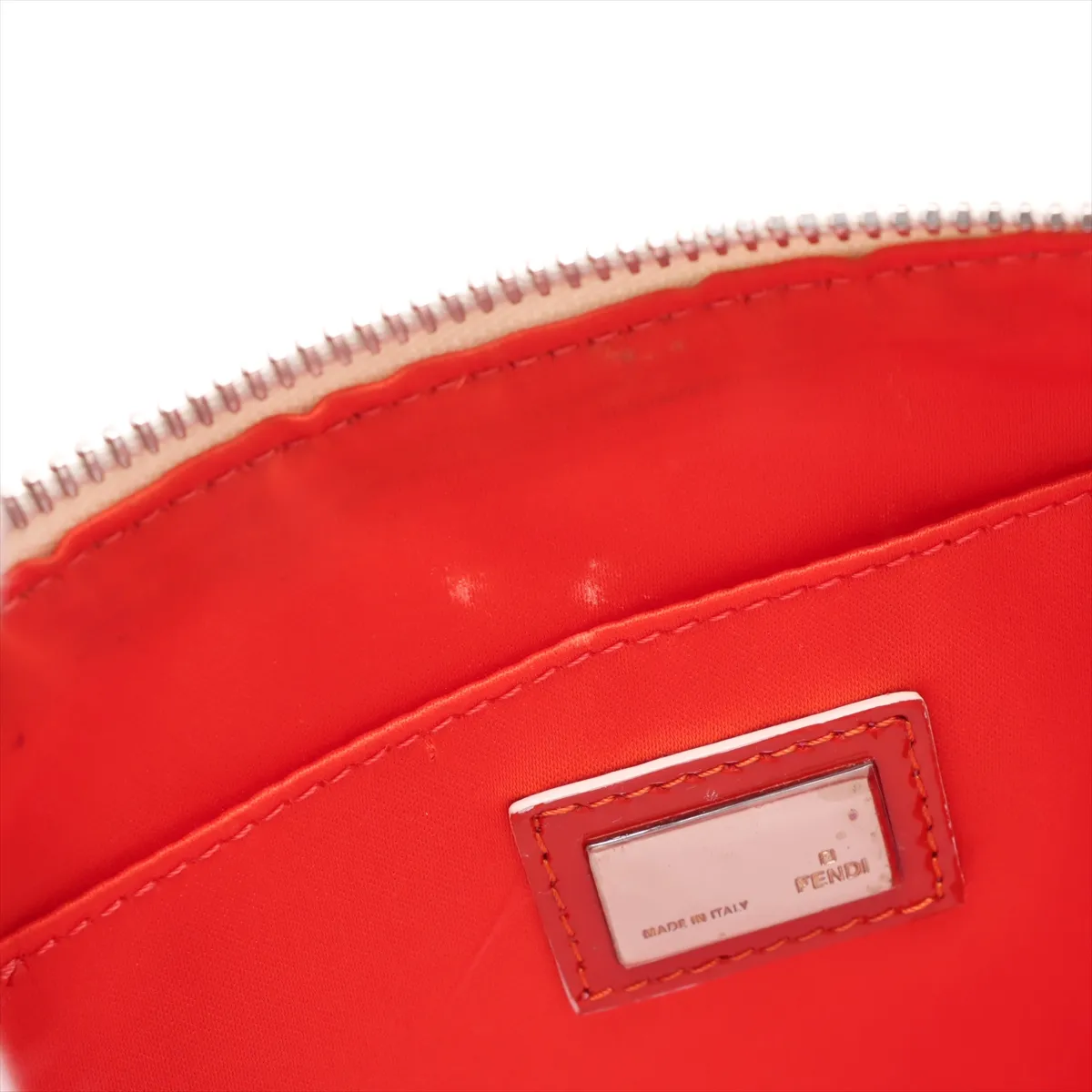 Zucchino PVC x Leather Shoulder Bag White 8BR573 — view 10