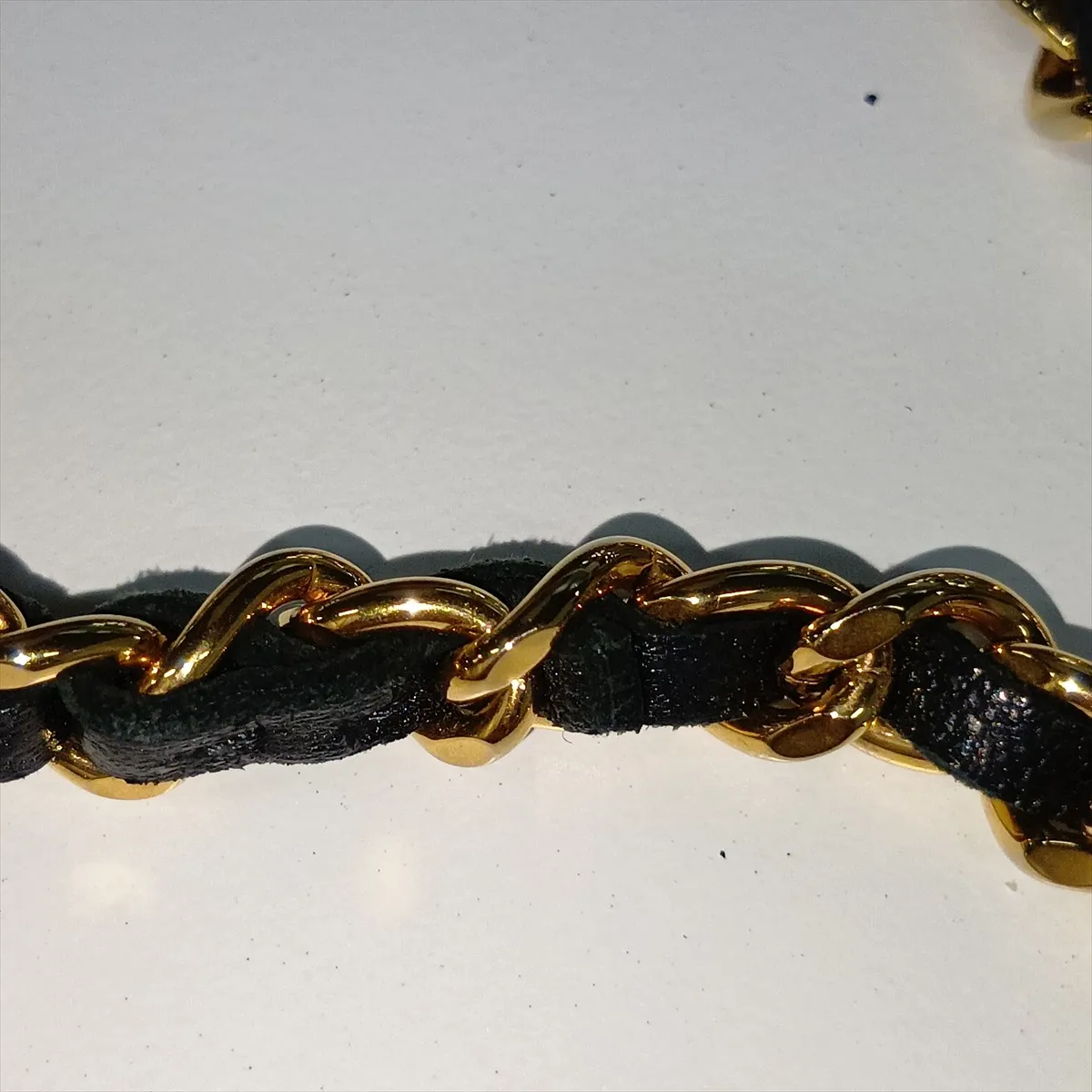 Matelassé Lambskin Chain Wallet, Black with Gold Hardware, H6GCCU38, Random Plate, AP0250 — view 11