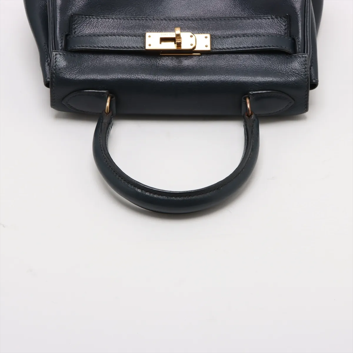[Individually wrapped] Hermes Mini Kelly 20 Letourne Voga River Blue Indigo Gold Hardware U:1991 — view 5