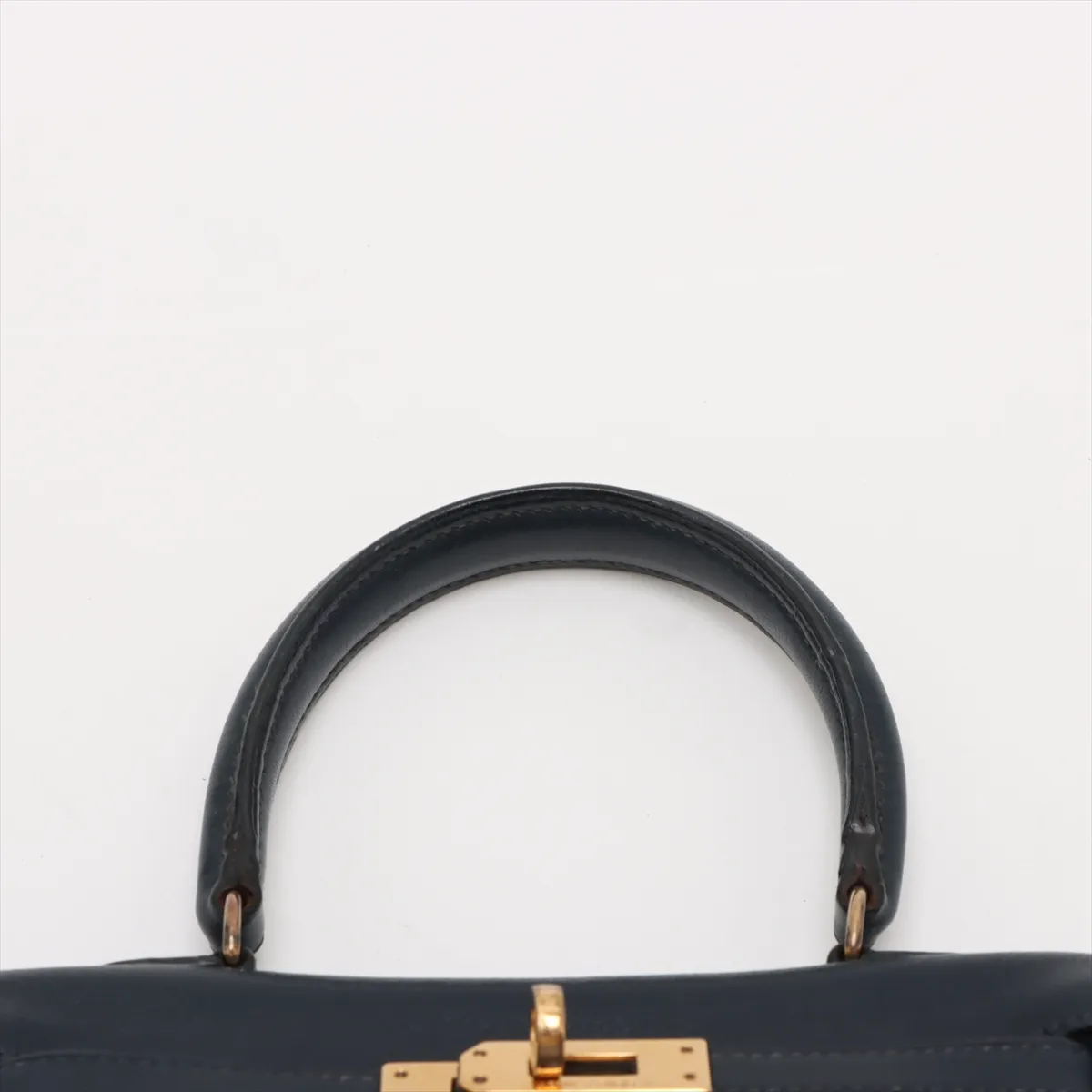 [Individually wrapped] Hermes Mini Kelly 20 Letourne Voga River Blue Indigo Gold Hardware U:1991 — view 6