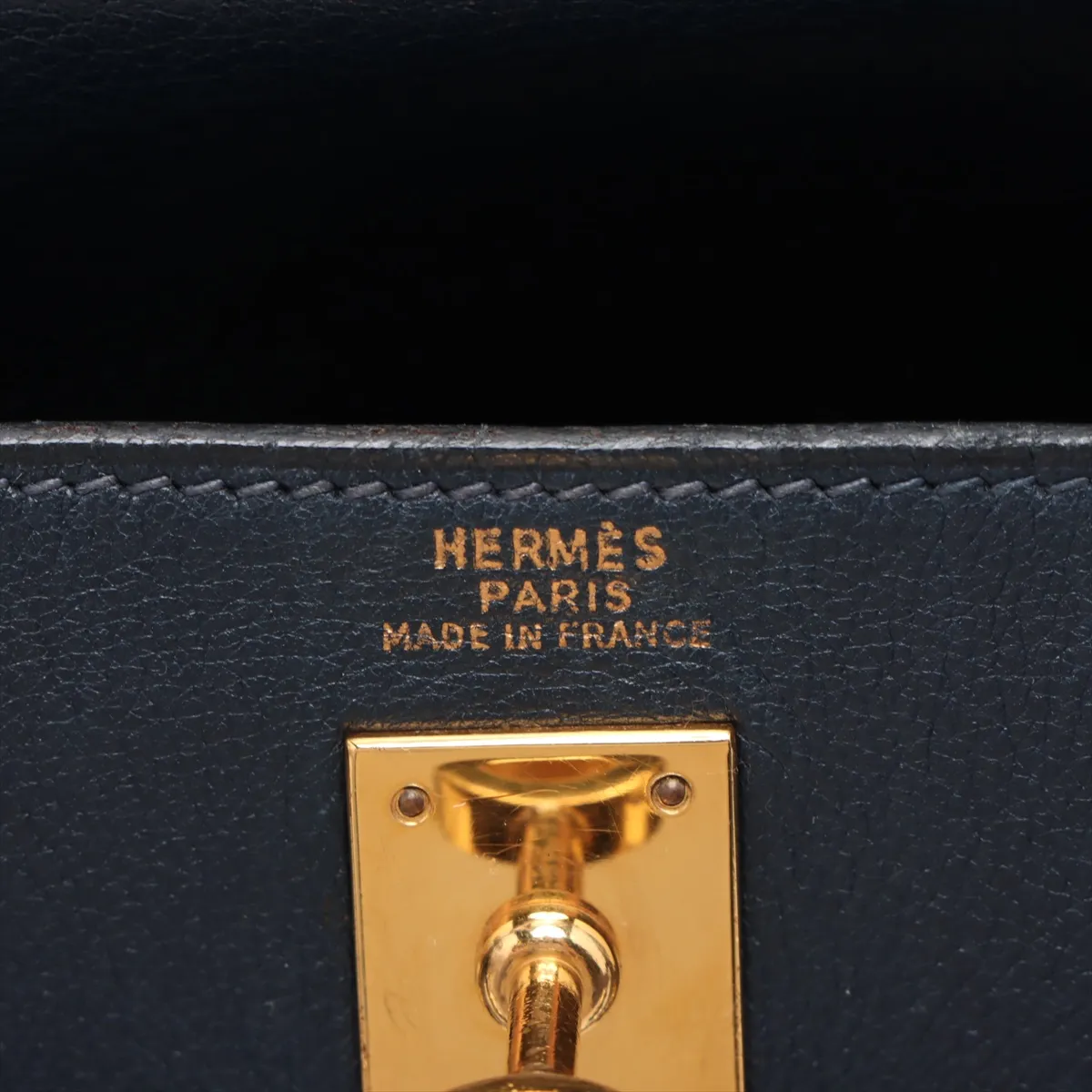 [Individually wrapped] Hermes Mini Kelly 20 Letourne Voga River Blue Indigo Gold Hardware U:1991 — view 10