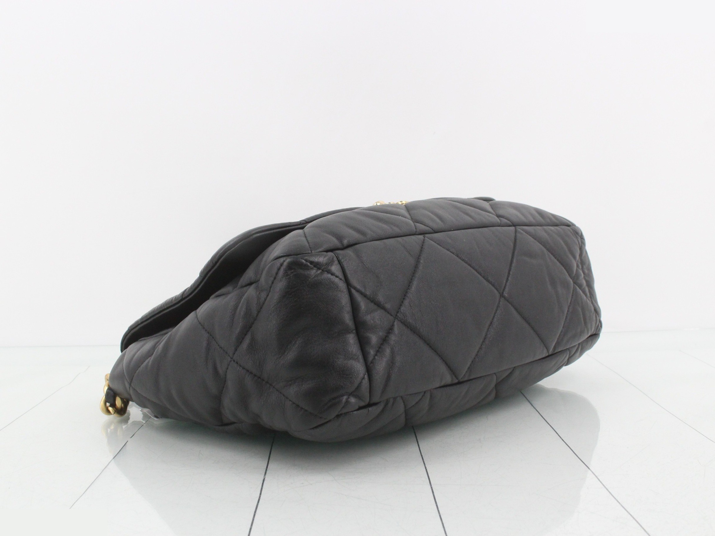 Maxi Chain Shoulder Bag with Plate — view 5