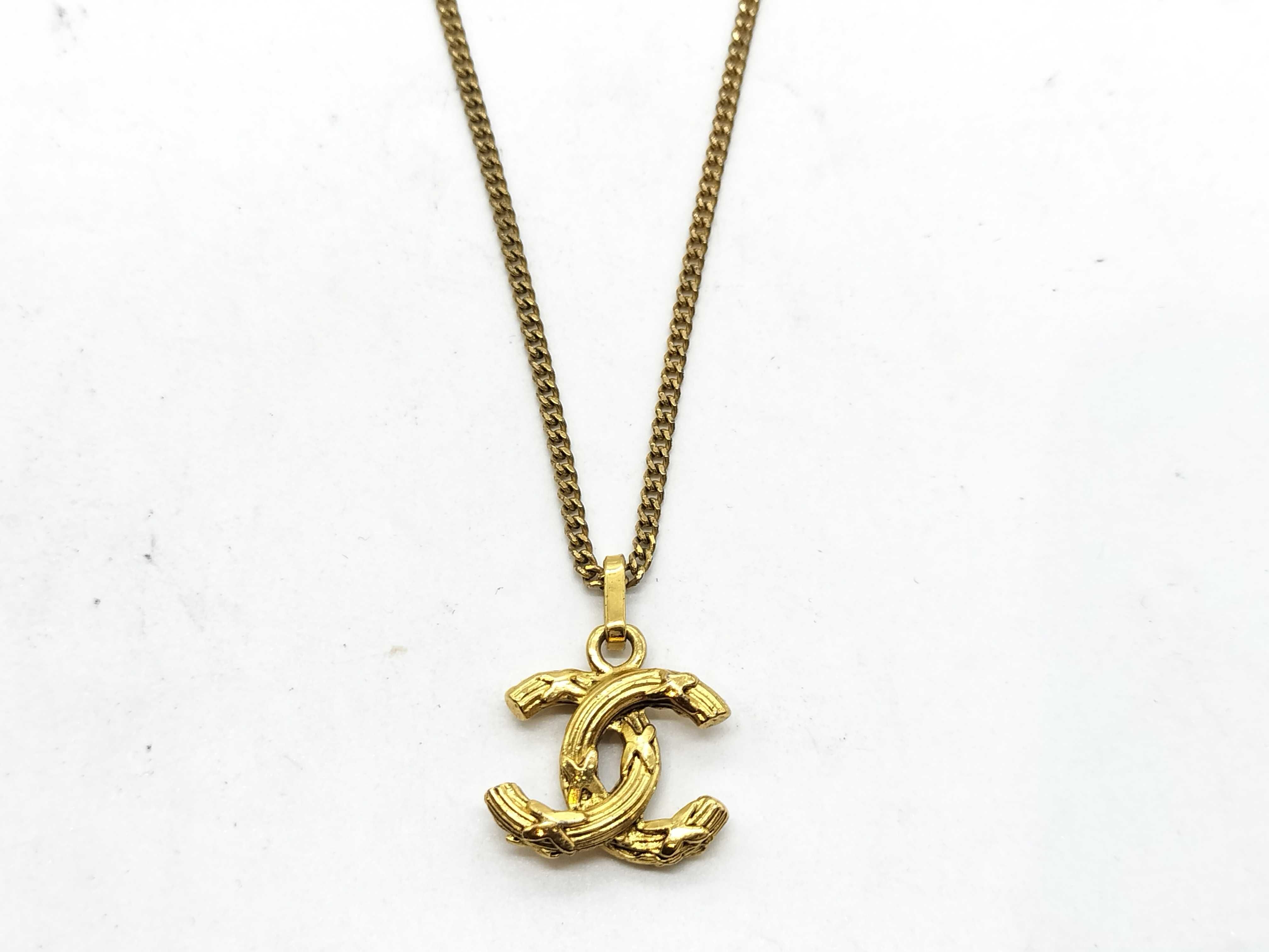 Coco Mark Necklace, Gold, Vintage Necklace — view 2