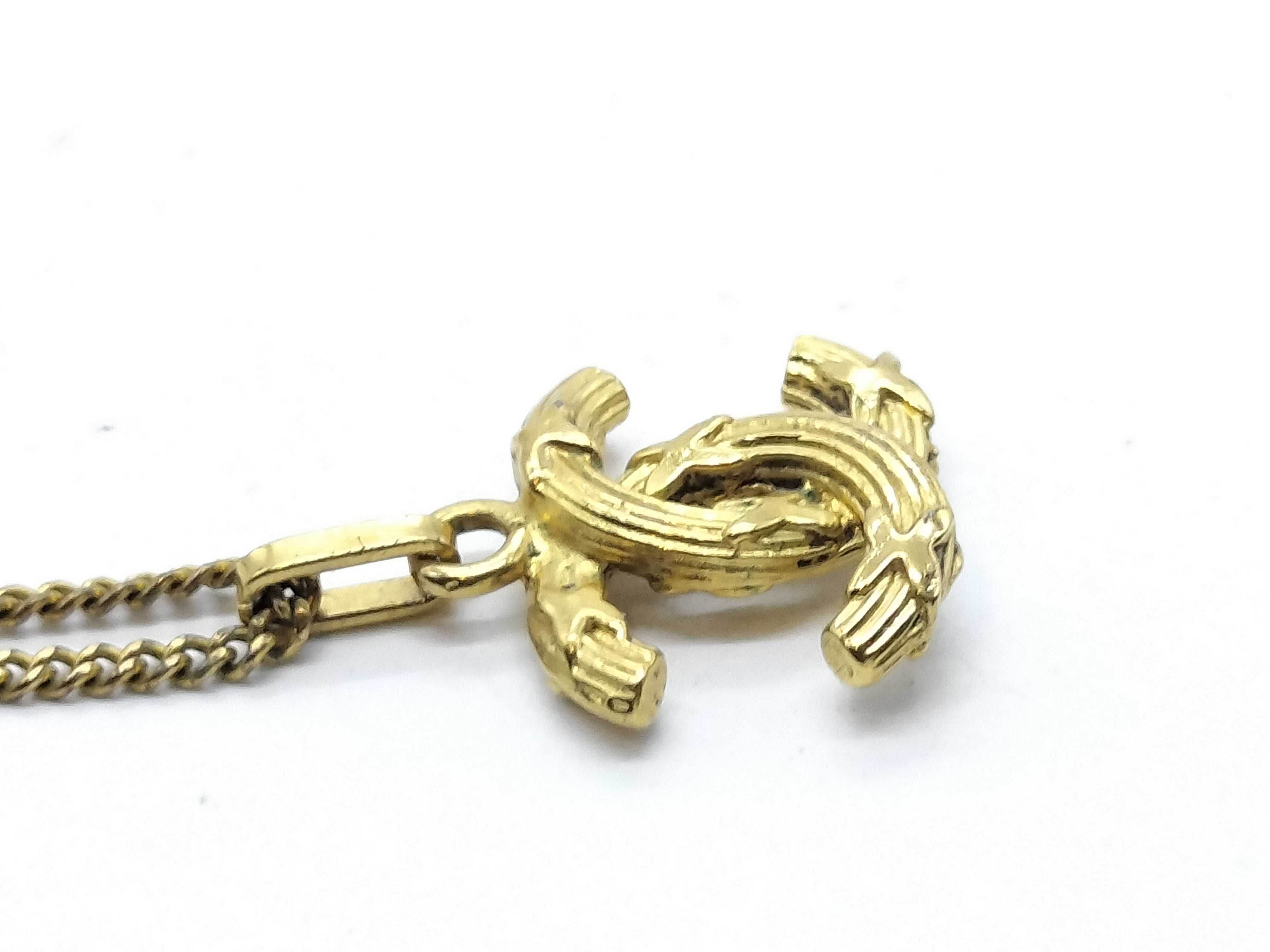 Coco Mark Necklace, Gold, Vintage Necklace — view 3