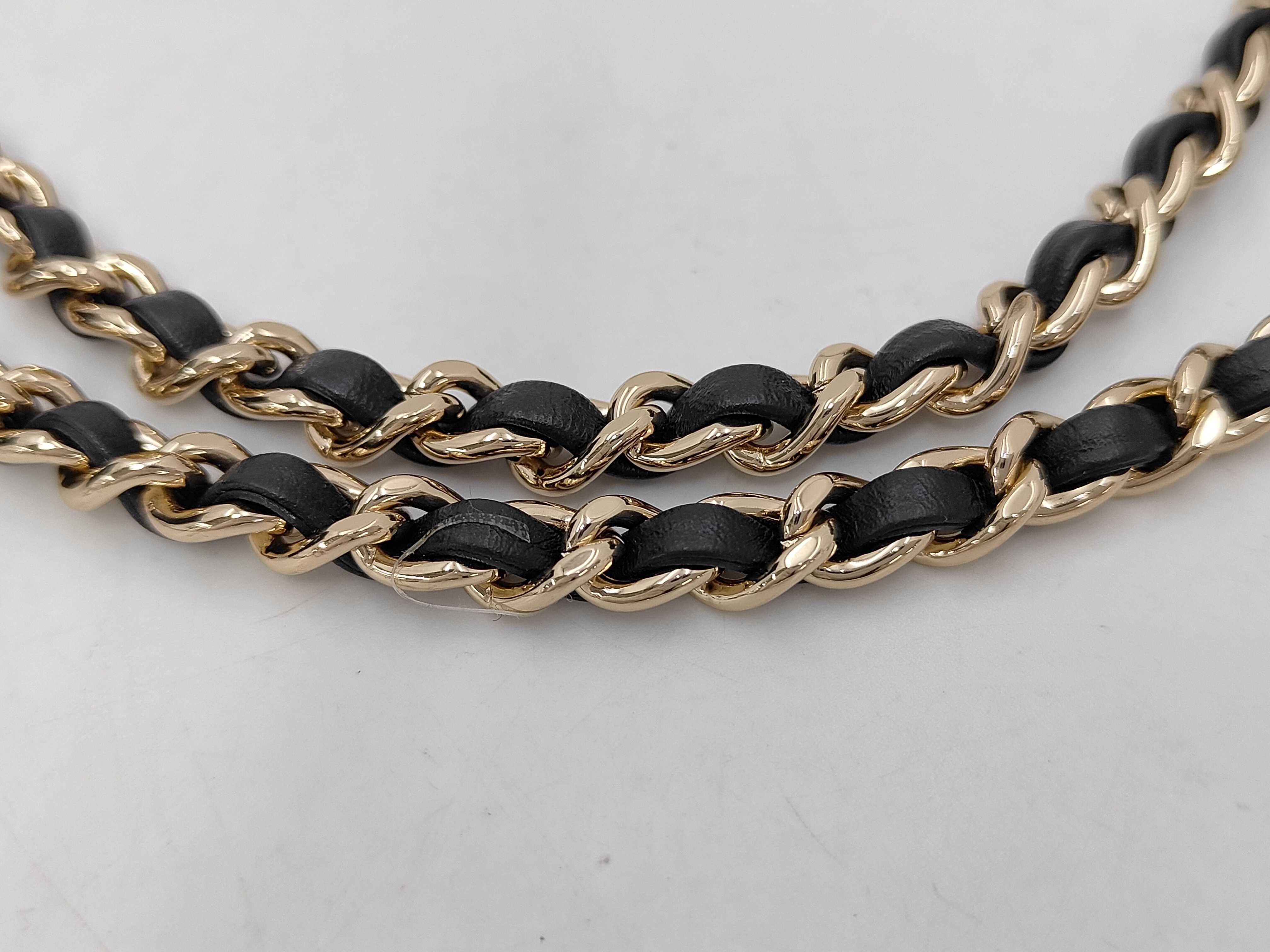 Mini Matelasse AS1786 Coco Ball Chain Lambskin Black Gold Hardware Random Braid Shoulder Bag — view 4
