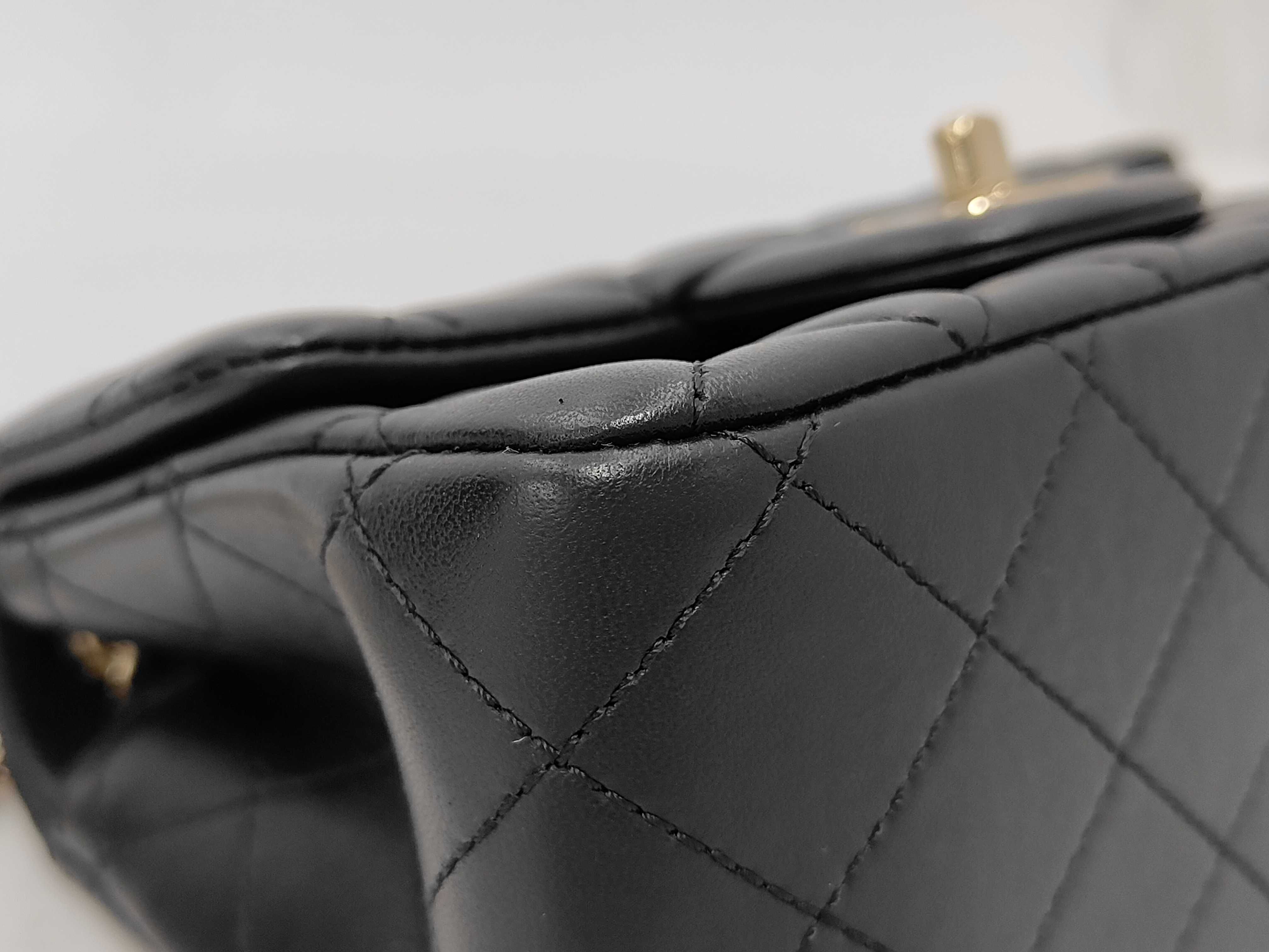 Mini Matelasse AS1786 Coco Ball Chain Lambskin Black Gold Hardware Random Braid Shoulder Bag — view 5