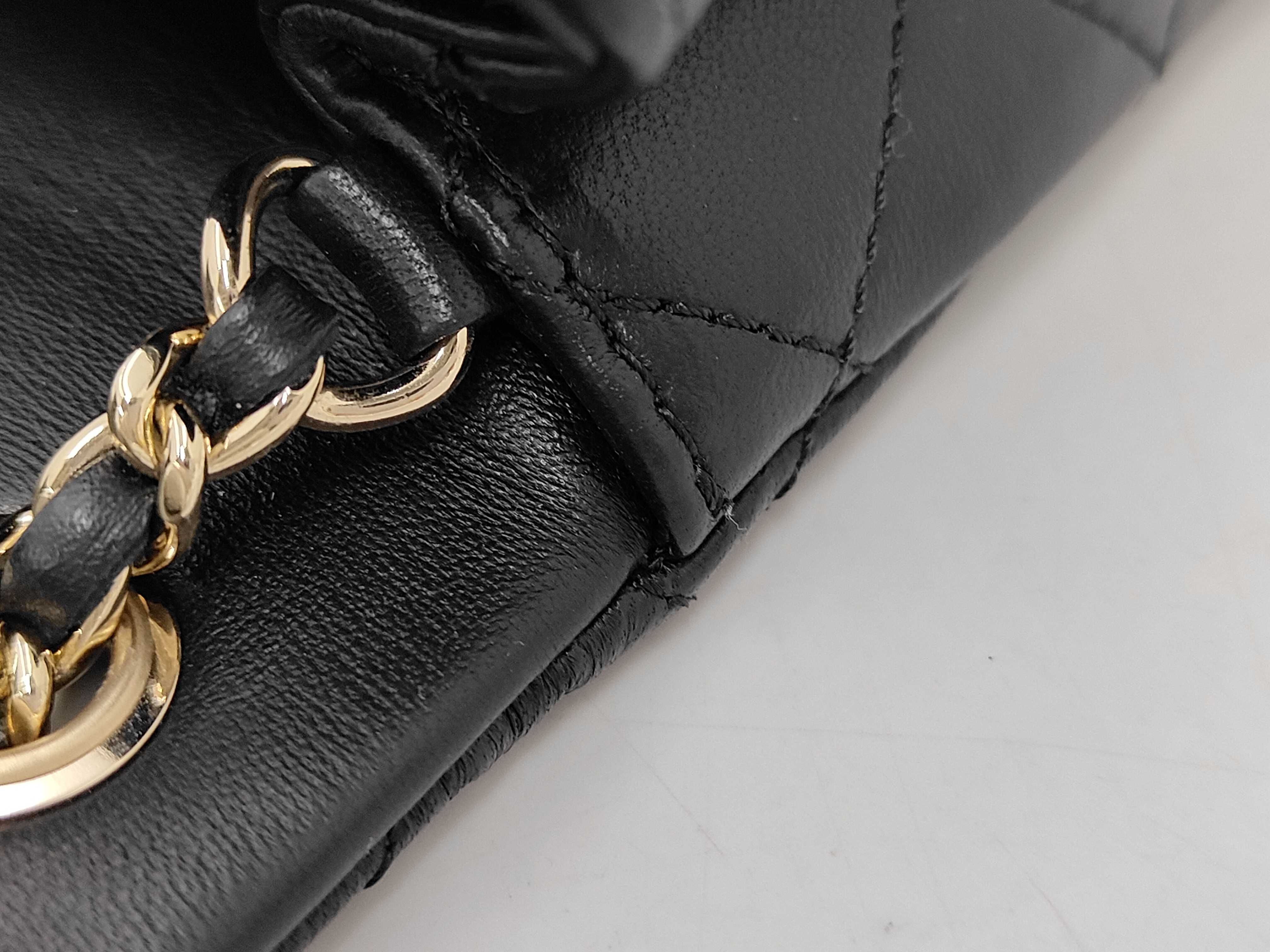 Mini Matelasse AS1786 Coco Ball Chain Lambskin Black Gold Hardware Random Braid Shoulder Bag — view 8