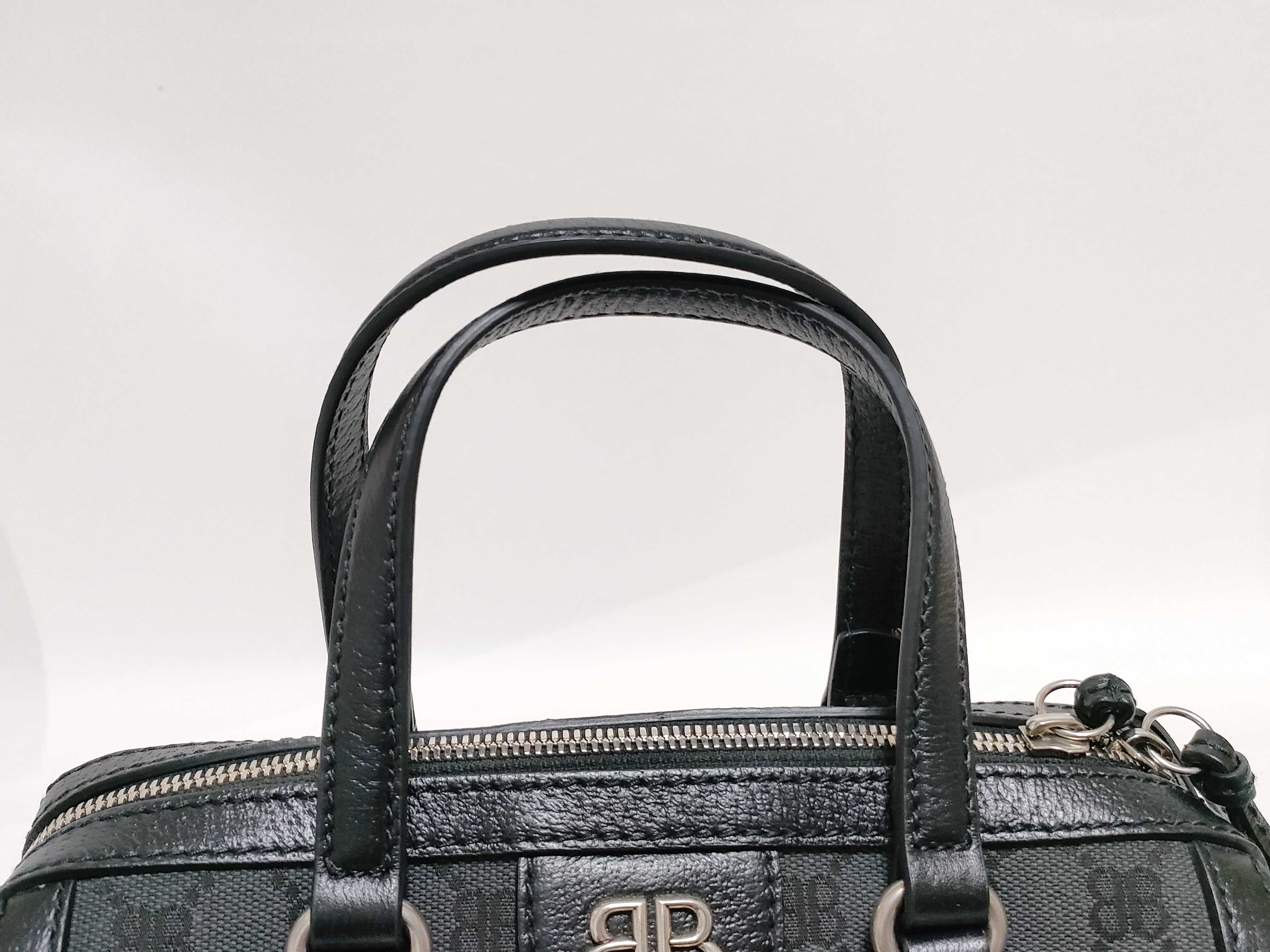 × GUCCI The Hacker Project 680123 BB Monogram Mini Boston Bag Black Handbag — view 3