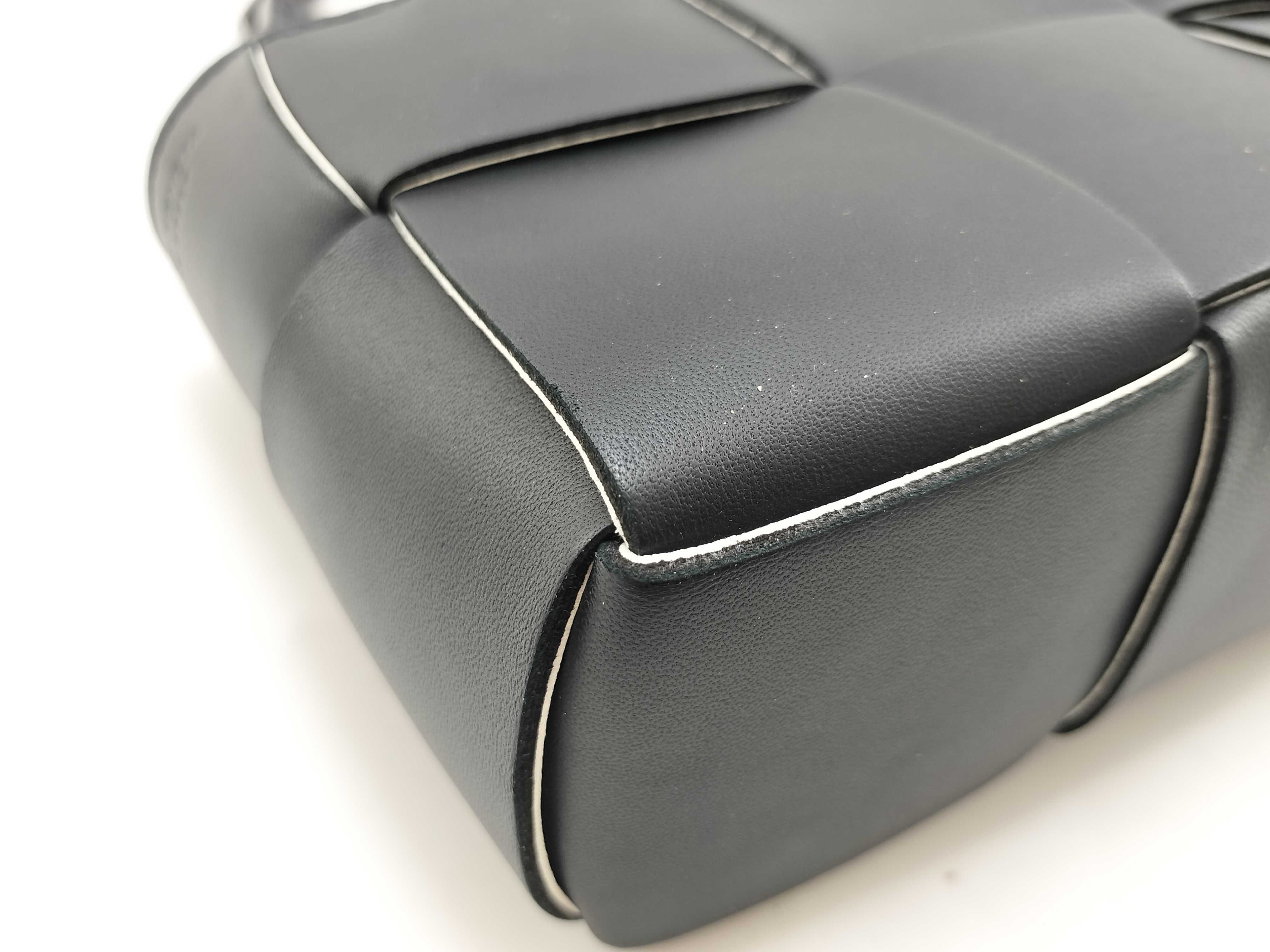 Candy Arco Handbag, Black x White Leather, 729029VMAY31283 (Handbag) — view 8