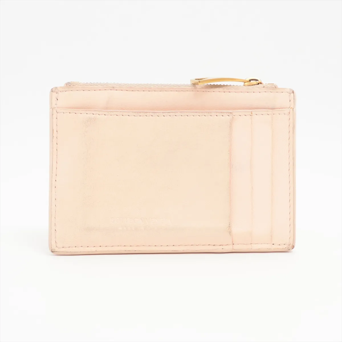 Maxi Intrecciato Cassette Leather Fragment Case Pink Beige — view 2