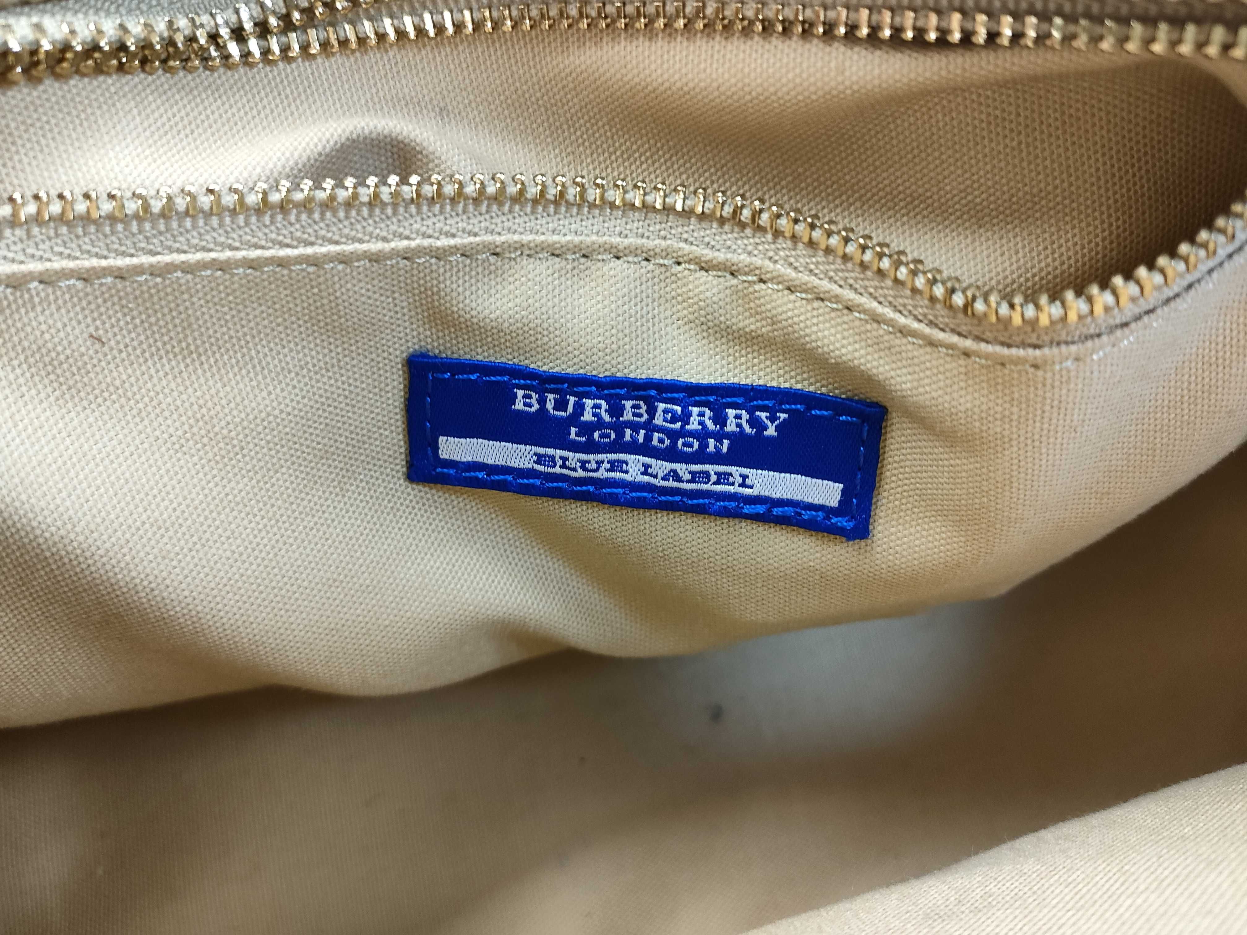 Blue Label Burberry Canvas Handbag, Brown — view 11