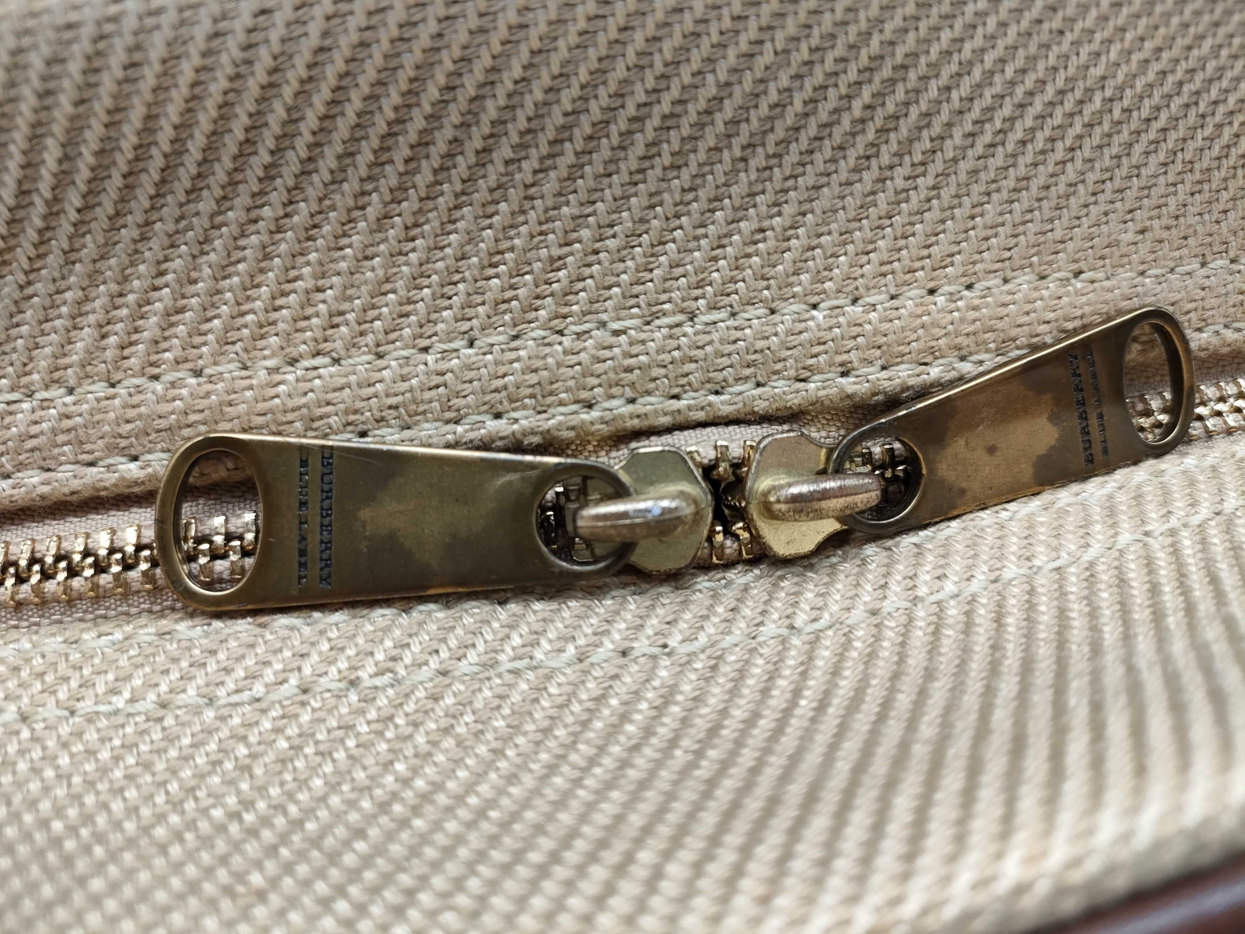 Blue Label Burberry Canvas Handbag, Brown — view 7