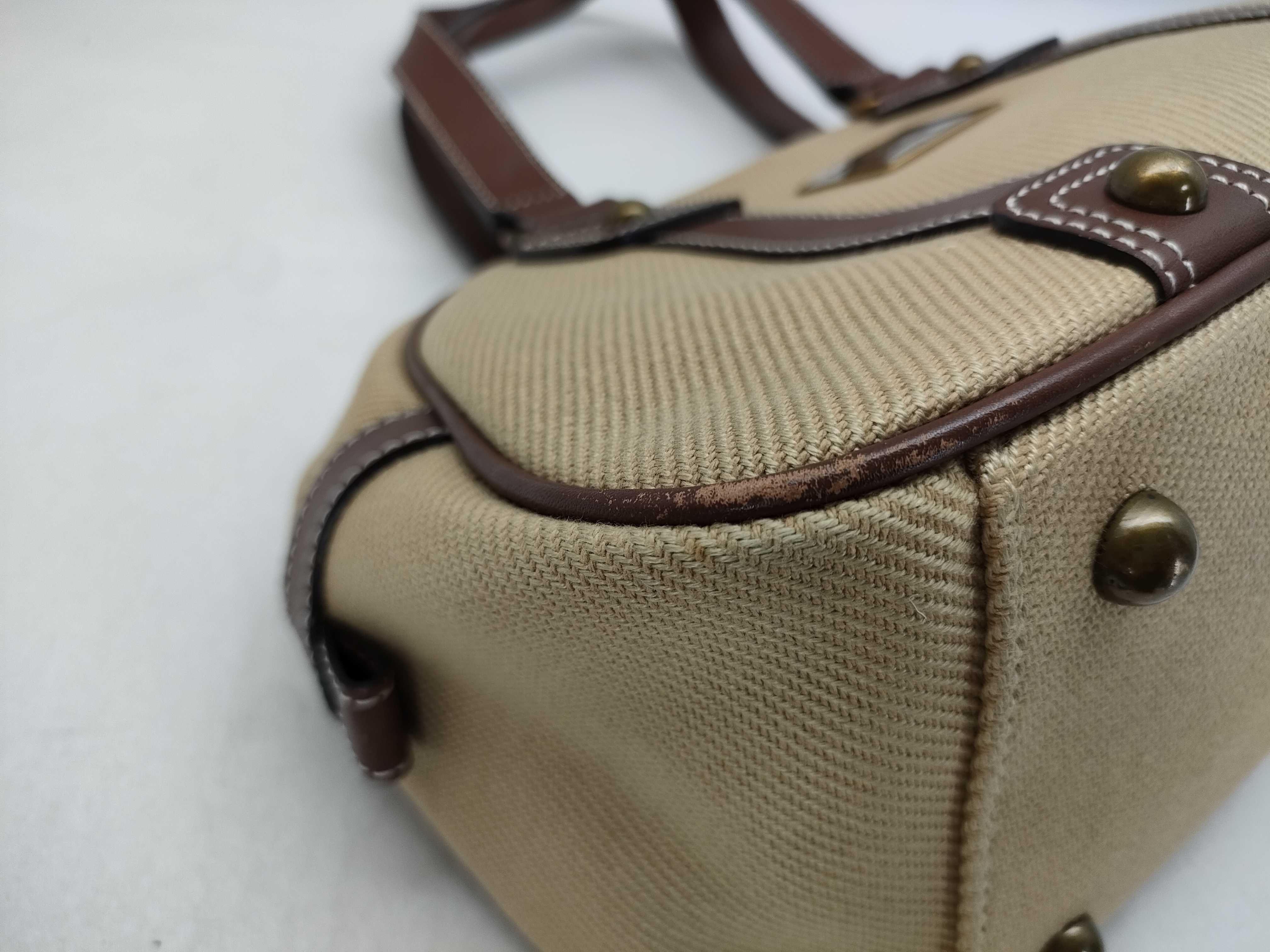 Blue Label Burberry Canvas Handbag, Brown — view 8