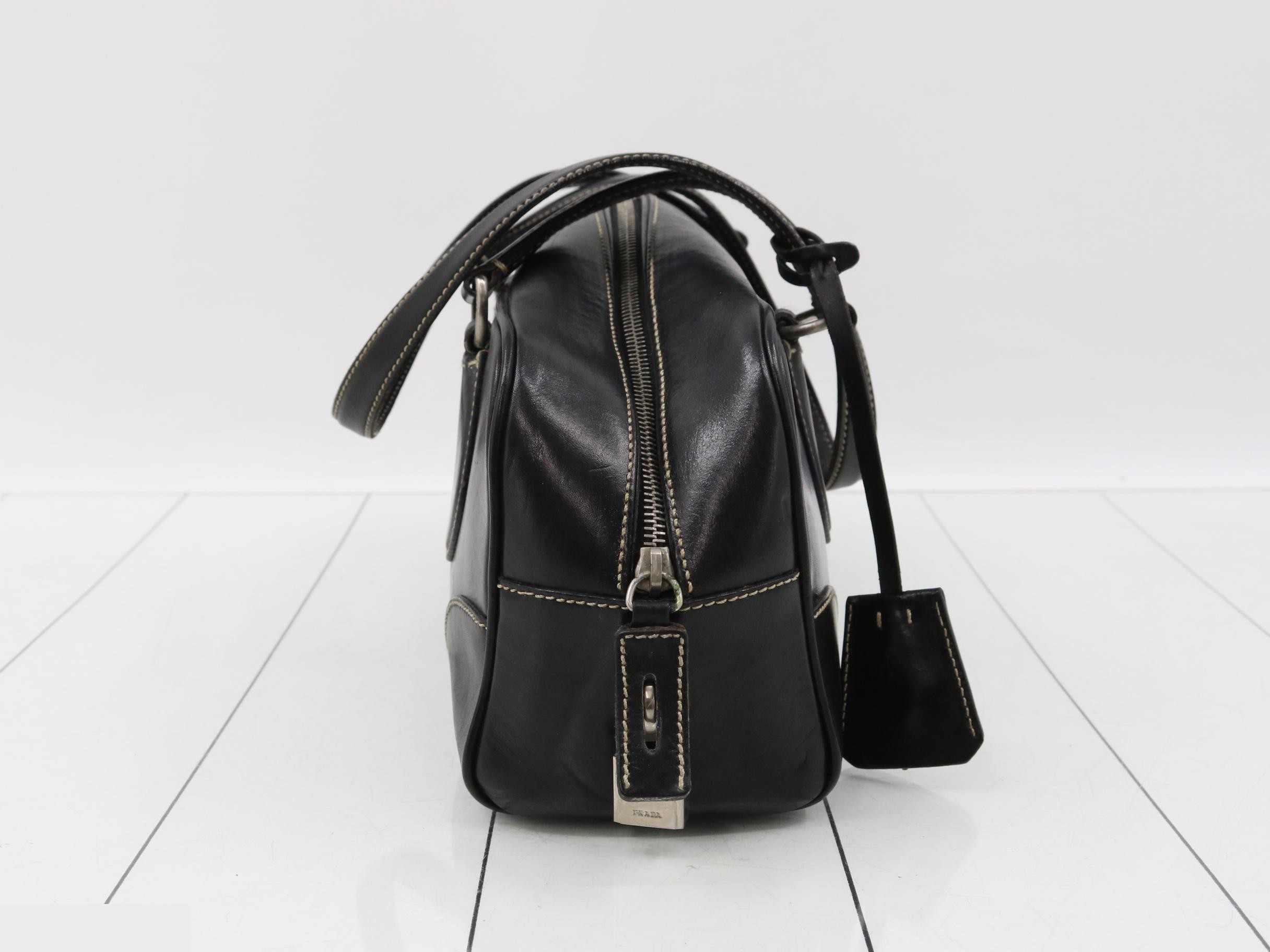 Leather bag/handbag with clochette — view 4