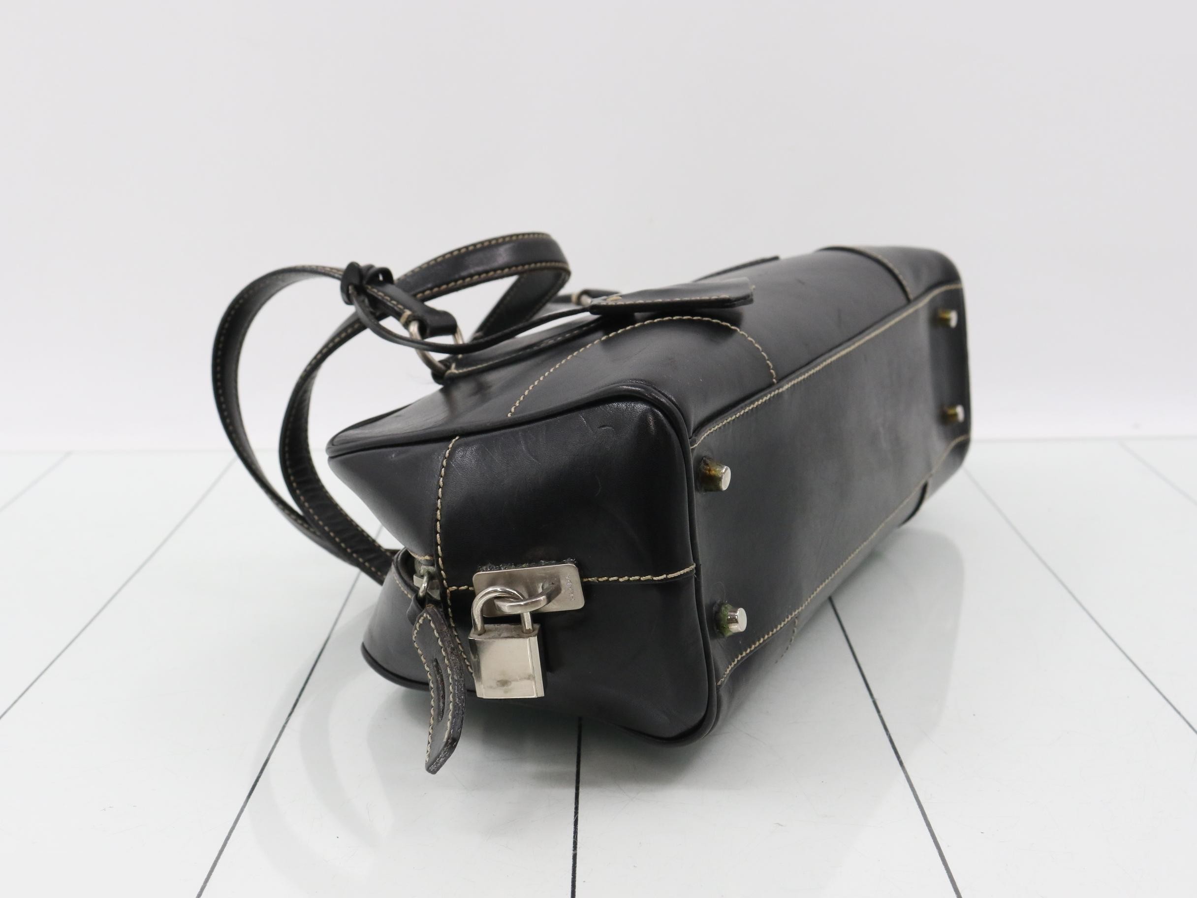 Leather bag/handbag with clochette — view 5