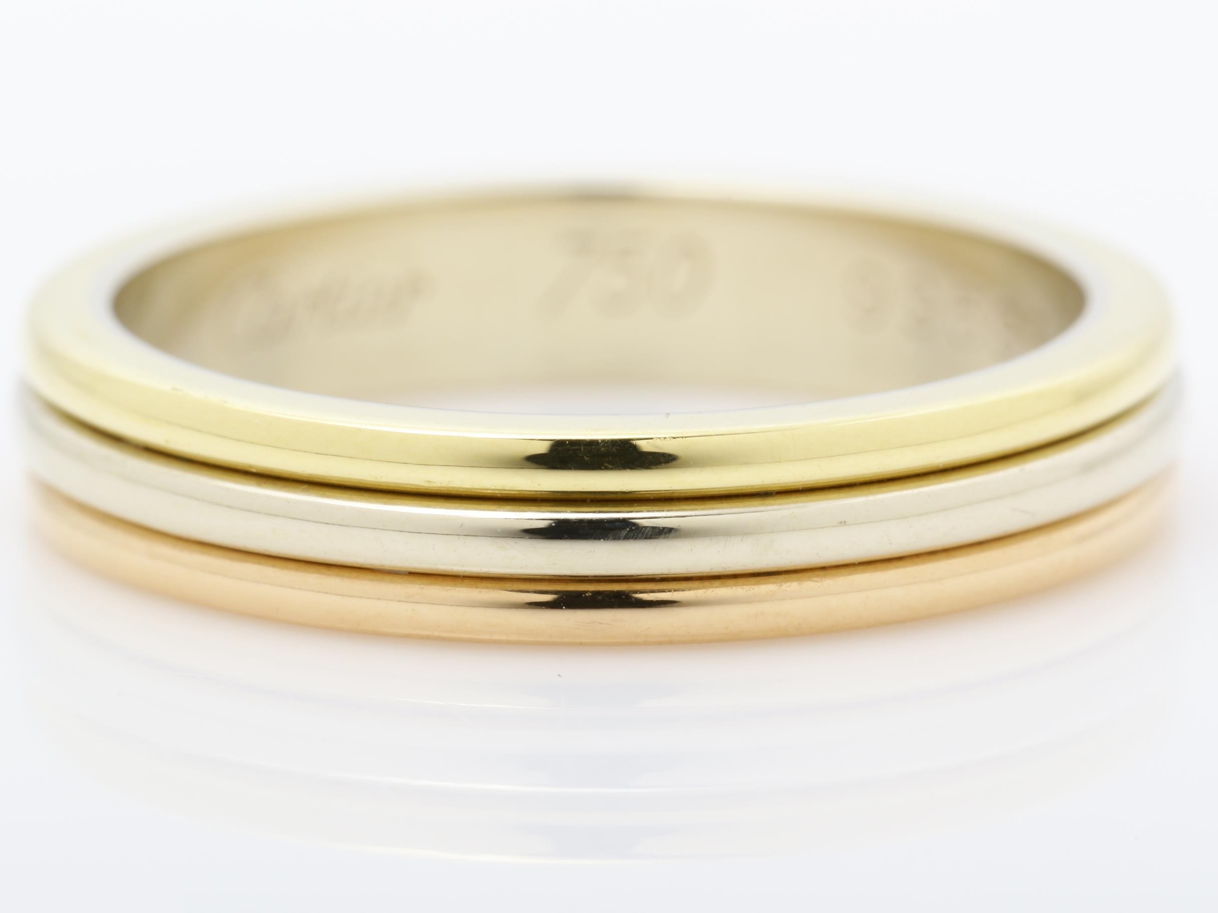 Three-gold ring, 750 grade, 4.2g, #50 — view 2