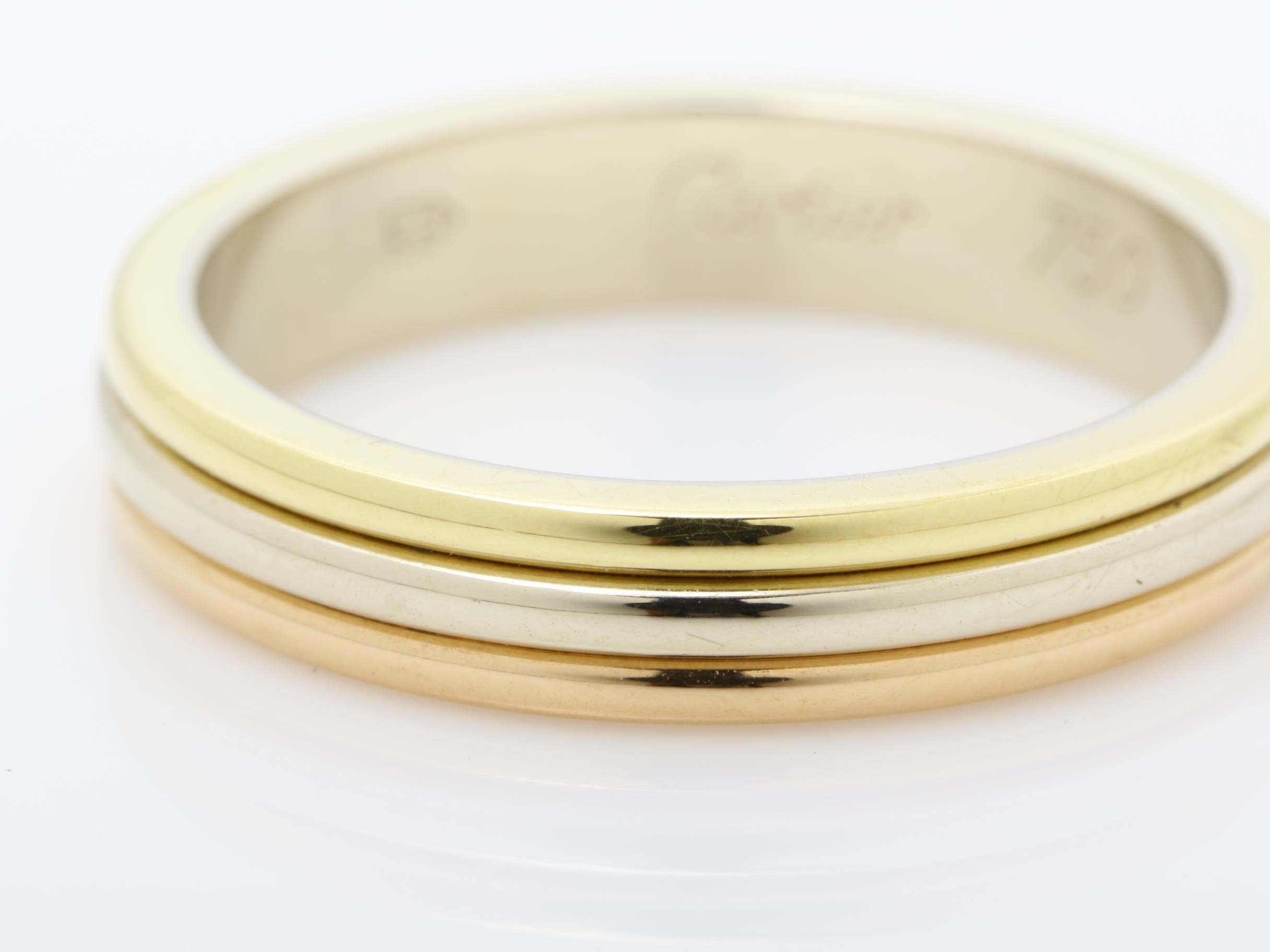 Three-gold ring, 750 grade, 4.2g, #50 — view 3