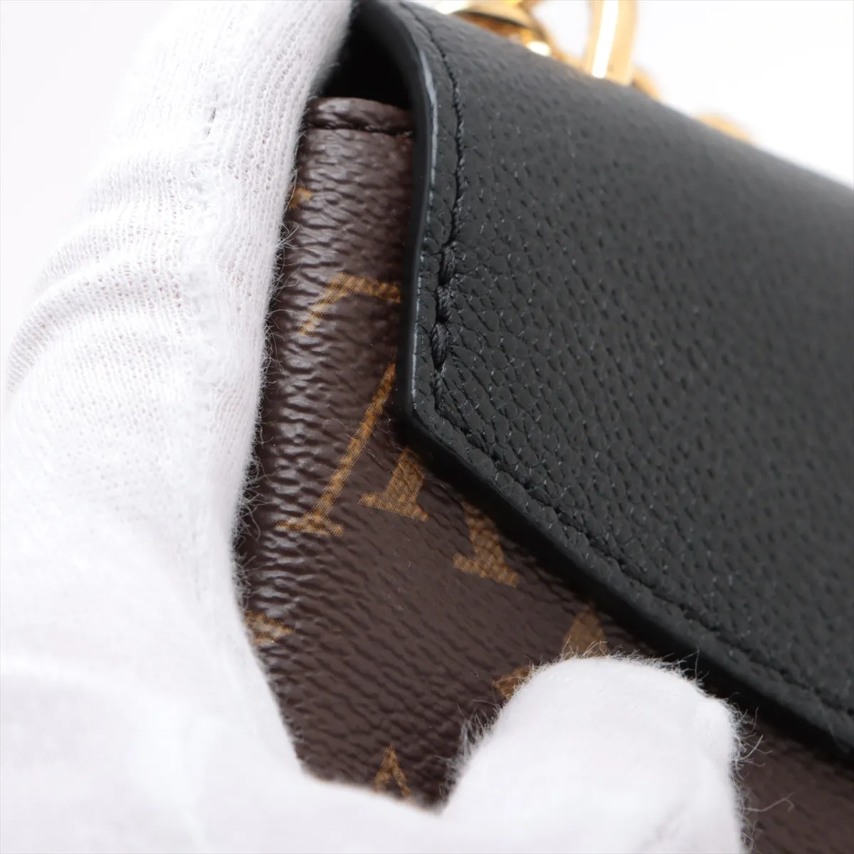 Monogram x Taurillon Saint-Placide M43714 Brown x Black RFID reaction available — view 12
