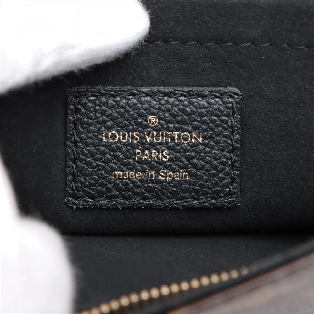 Monogram x Taurillon Saint-Placide M43714 Brown x Black RFID reaction available — view 10
