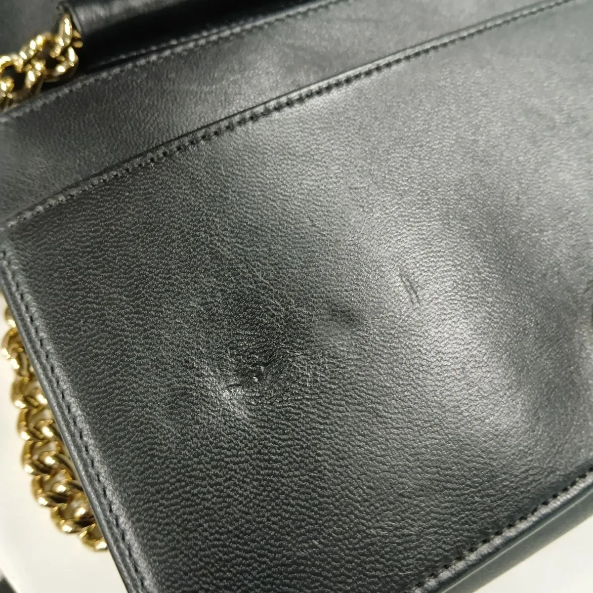 Boy Chanel Lambskin Chain Wallet, Black with Gold Hardware, 27380249, Serial Number 27 — view 11