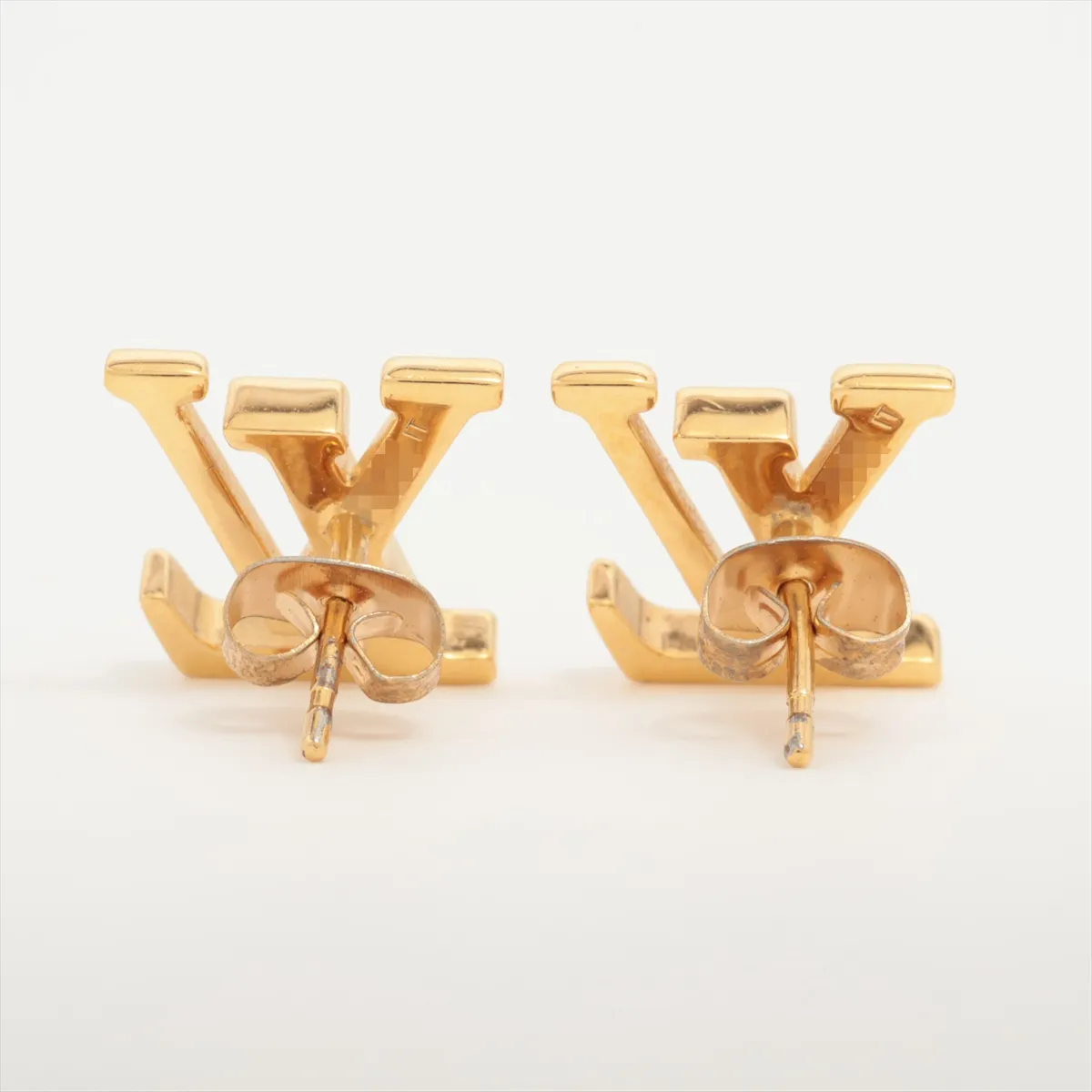 M00610 Boucles d'Oreilles LV Iconic AK1252 Earrings (Pair) GP Gold. Shows wear, tarnishing, — view 2