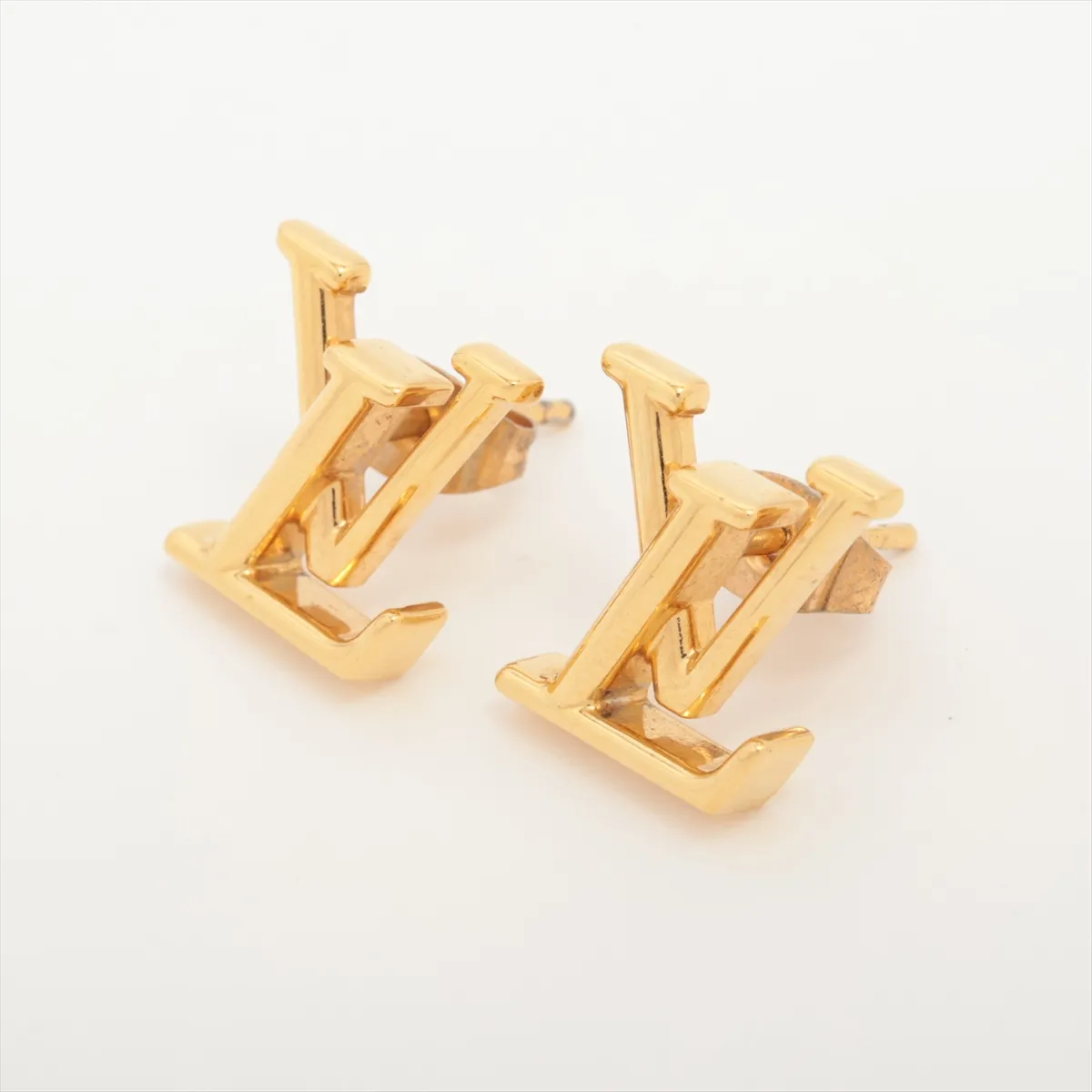 M00610 Boucles d'Oreilles LV Iconic AK1252 Earrings (Pair) GP Gold. Shows wear, tarnishing, — view 3